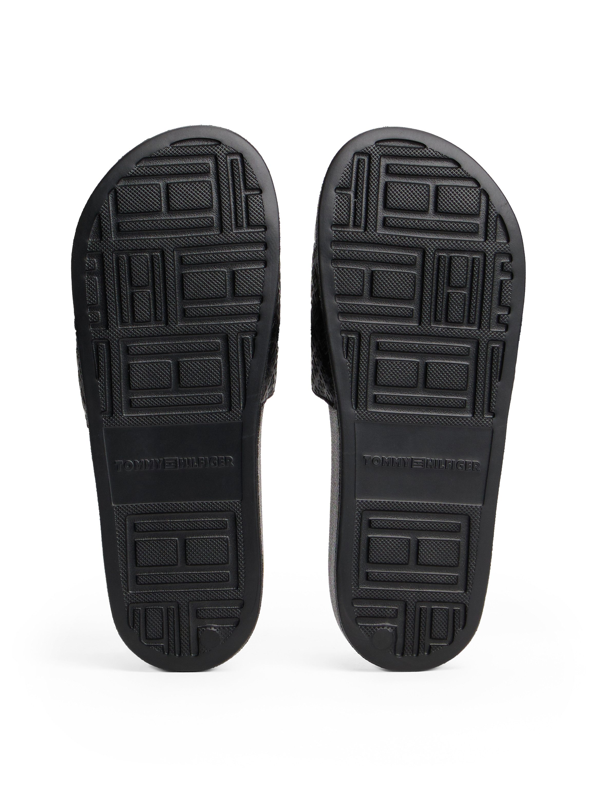 Tommy Hilfiger Slippers TH MONOGRAM POOLSIDE , comfort-schoen, zomerschoen, instapschoen met th-sieraad