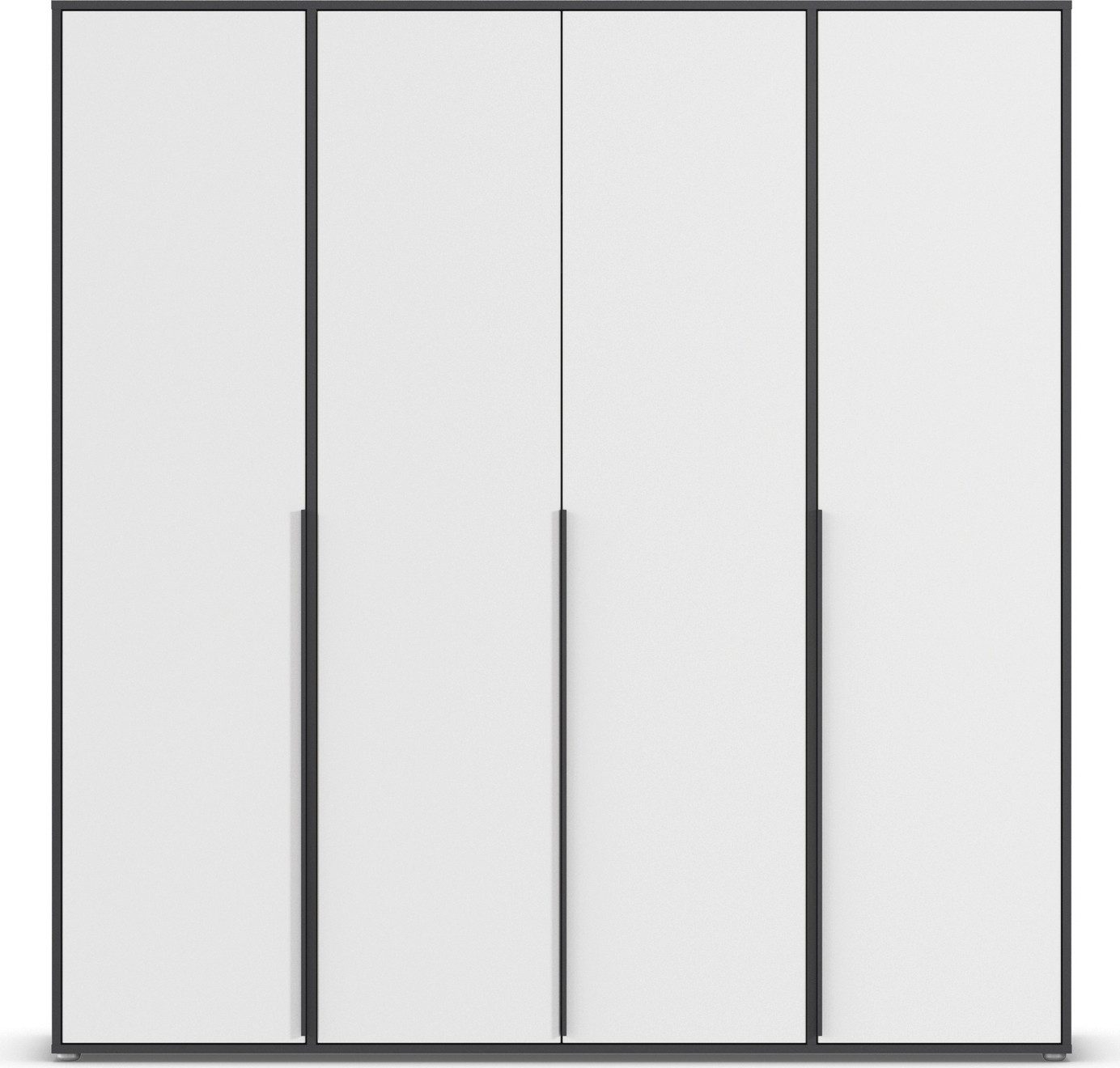 rauch Draaideurkast Kledingkast Kast Garderobe Wasmand NAGATA veel Opbergruimte met moderne stanggrepen in grijs metallic topseller made in germany