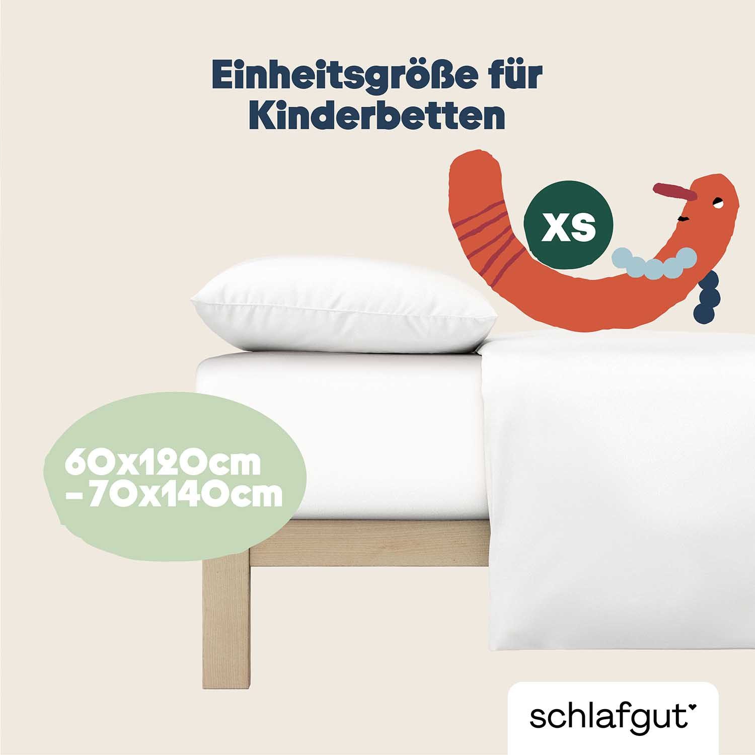 Schlafgut Hoeslaken Casual Mini Spannbettlaken voor kinderen, made in green by oeko-tex® (1 stuk)