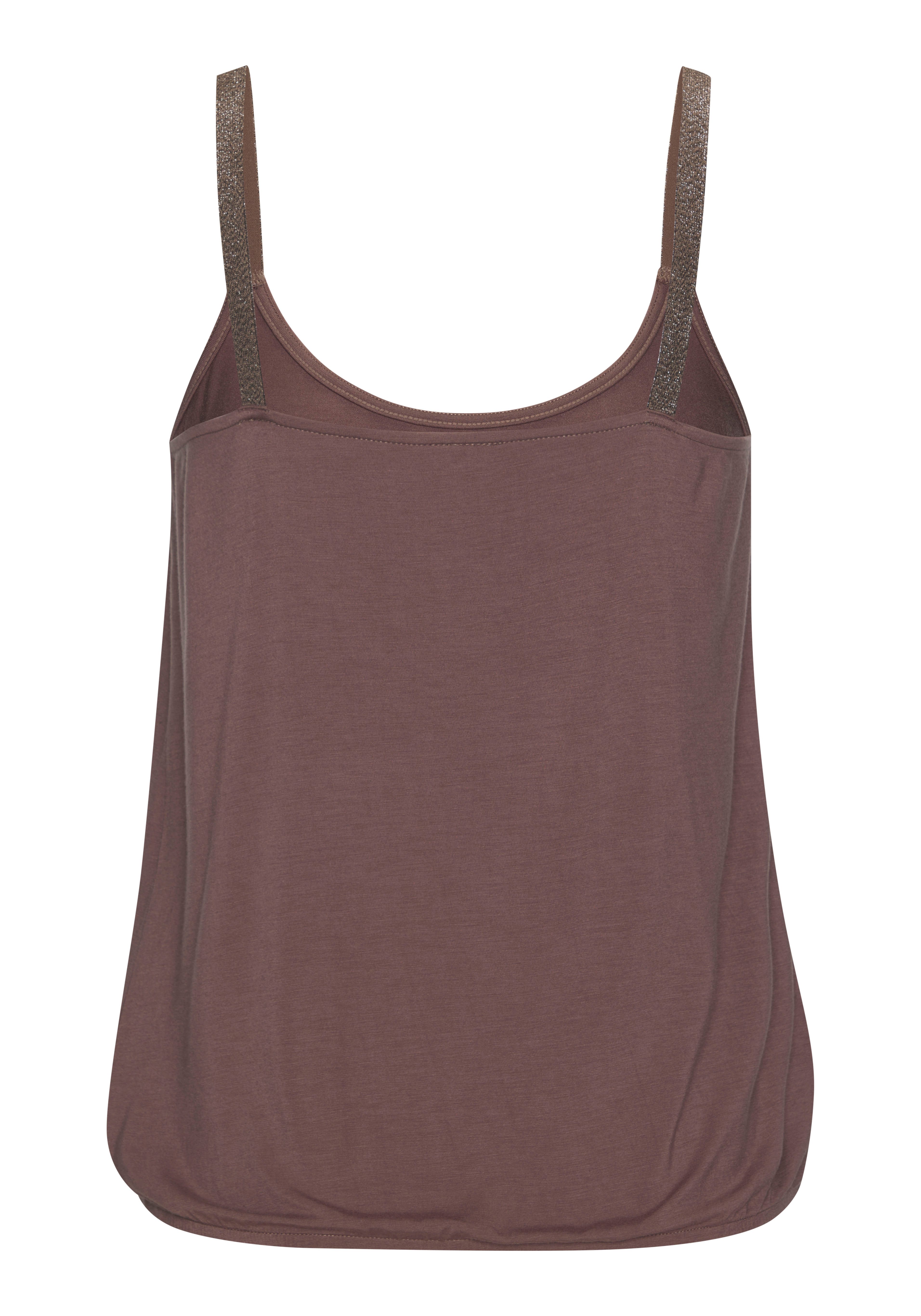 Vivance Top Met elastische glitters van zachte viscose-stretch (Set van 2)