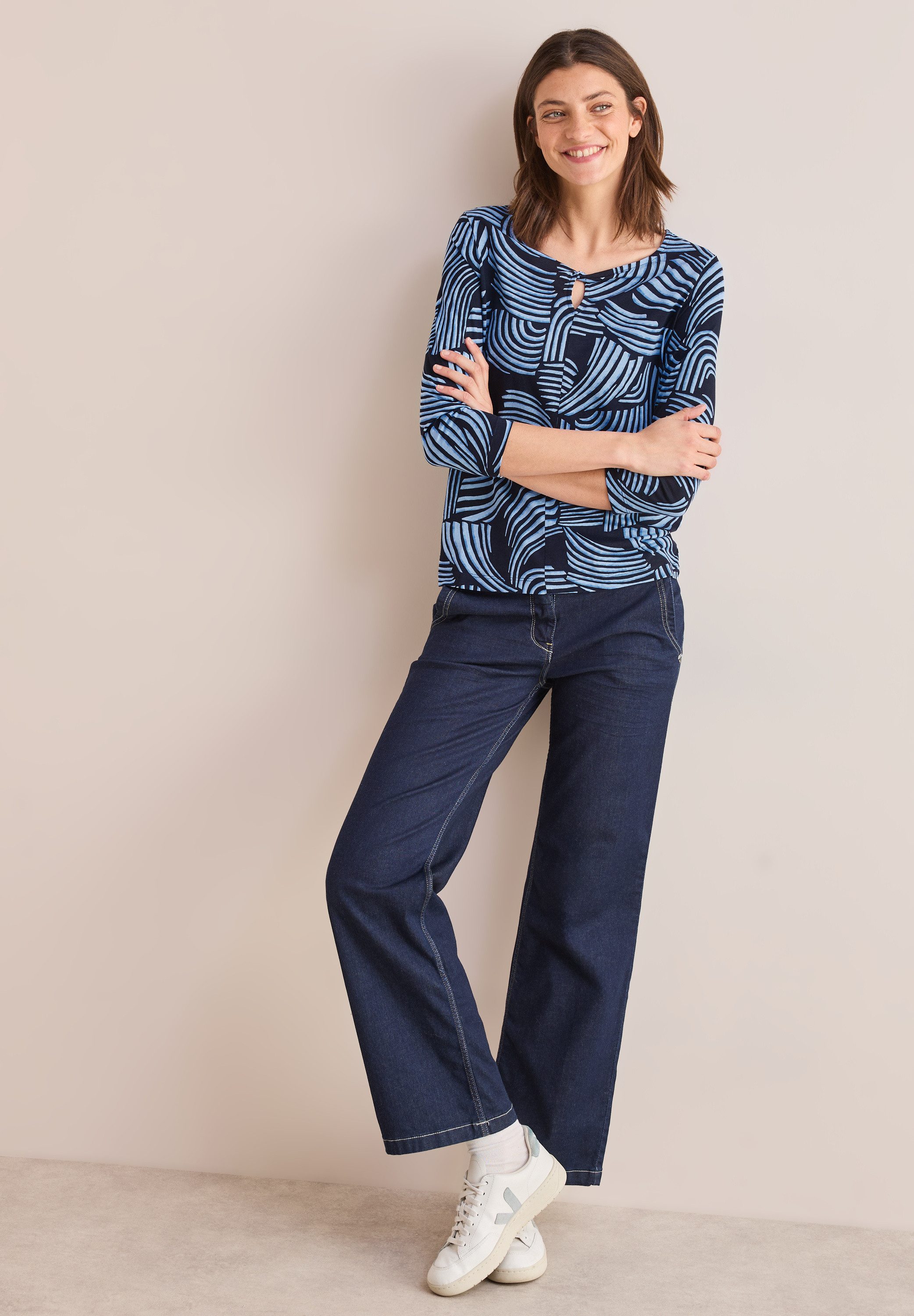 Cecil Shirt met 3/4 mouwen met print all-over