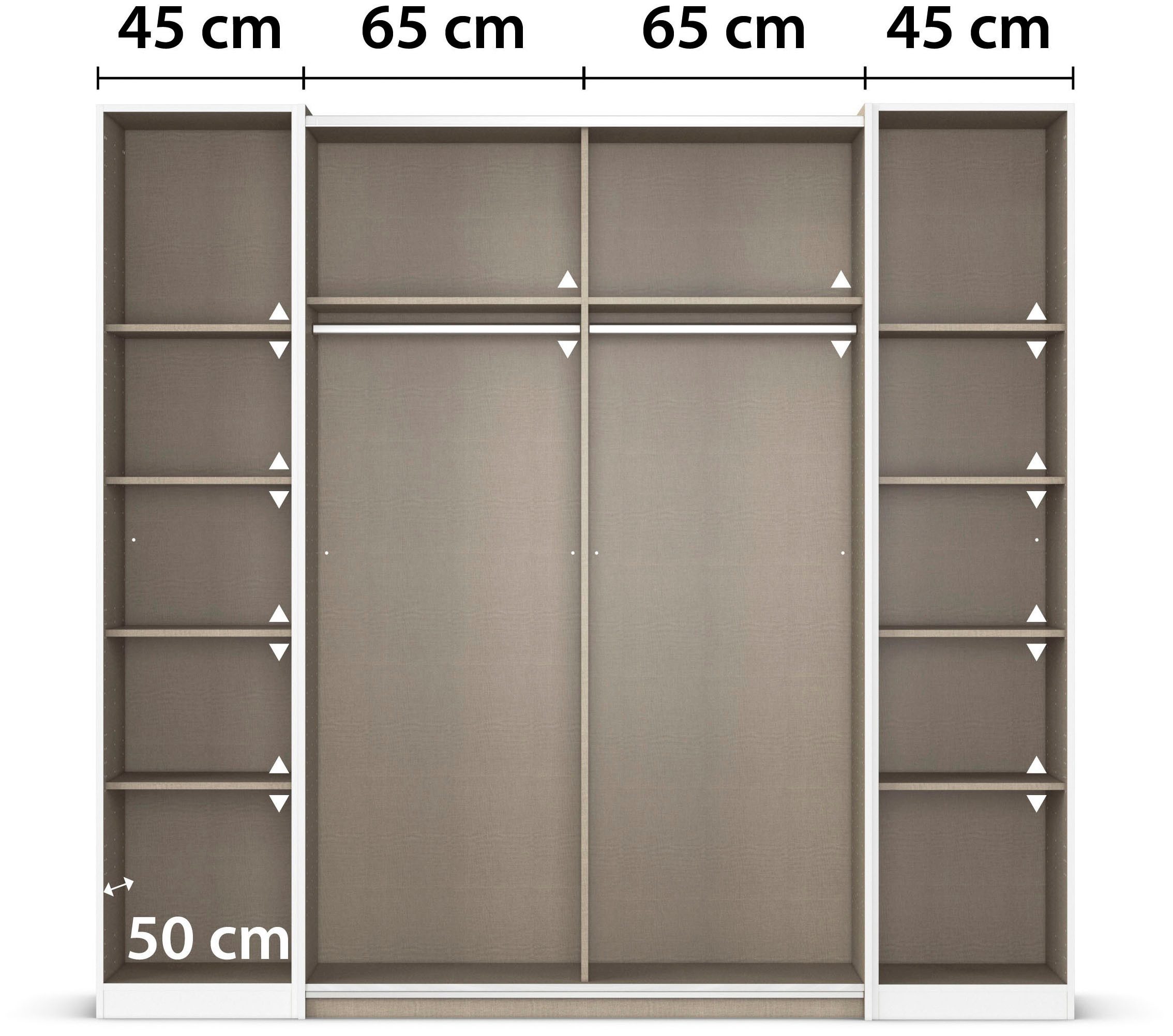 rauch Zweefdeurkast Kledingkast draaideurkast kast garderobe KRONACH TOPSELLER met draaideuren en schuifdeuren en spiegels, veel planken made in germany