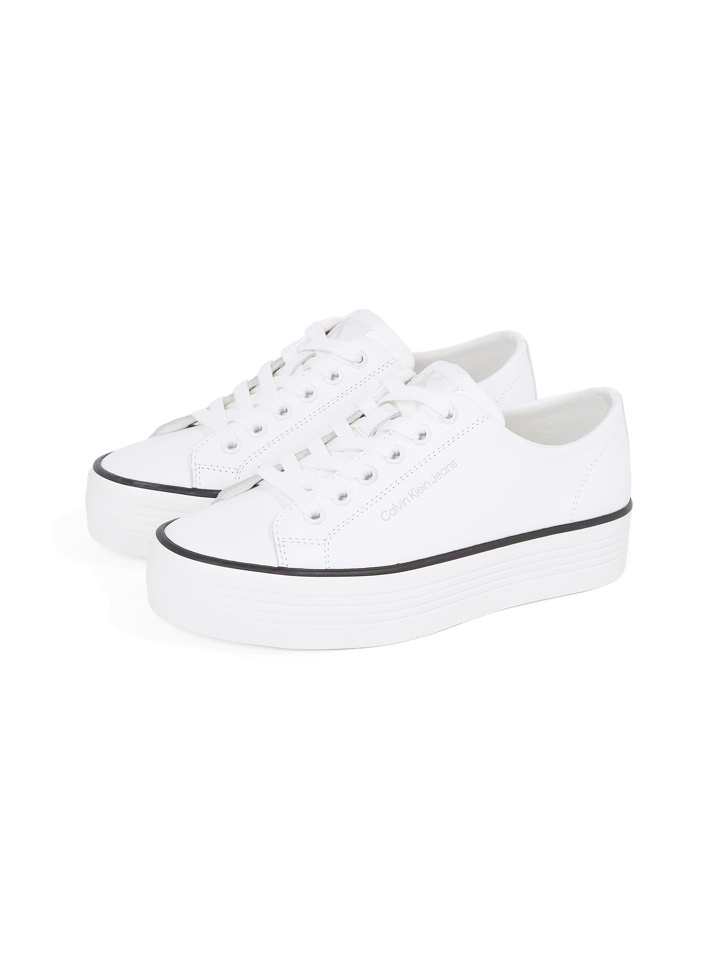 Calvin Klein Sneakers BOLD VULC FLATF LOW LTH IN lage schoen, veterschoen, freizeitschoen met...