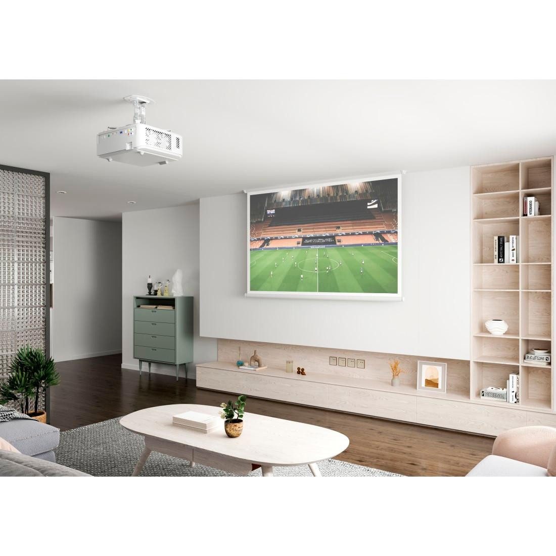 Hama Plafondbeugel voor beamer Projectorbeugel voor het plafond, muur, schuine daken, volledig beweeglijk, wit