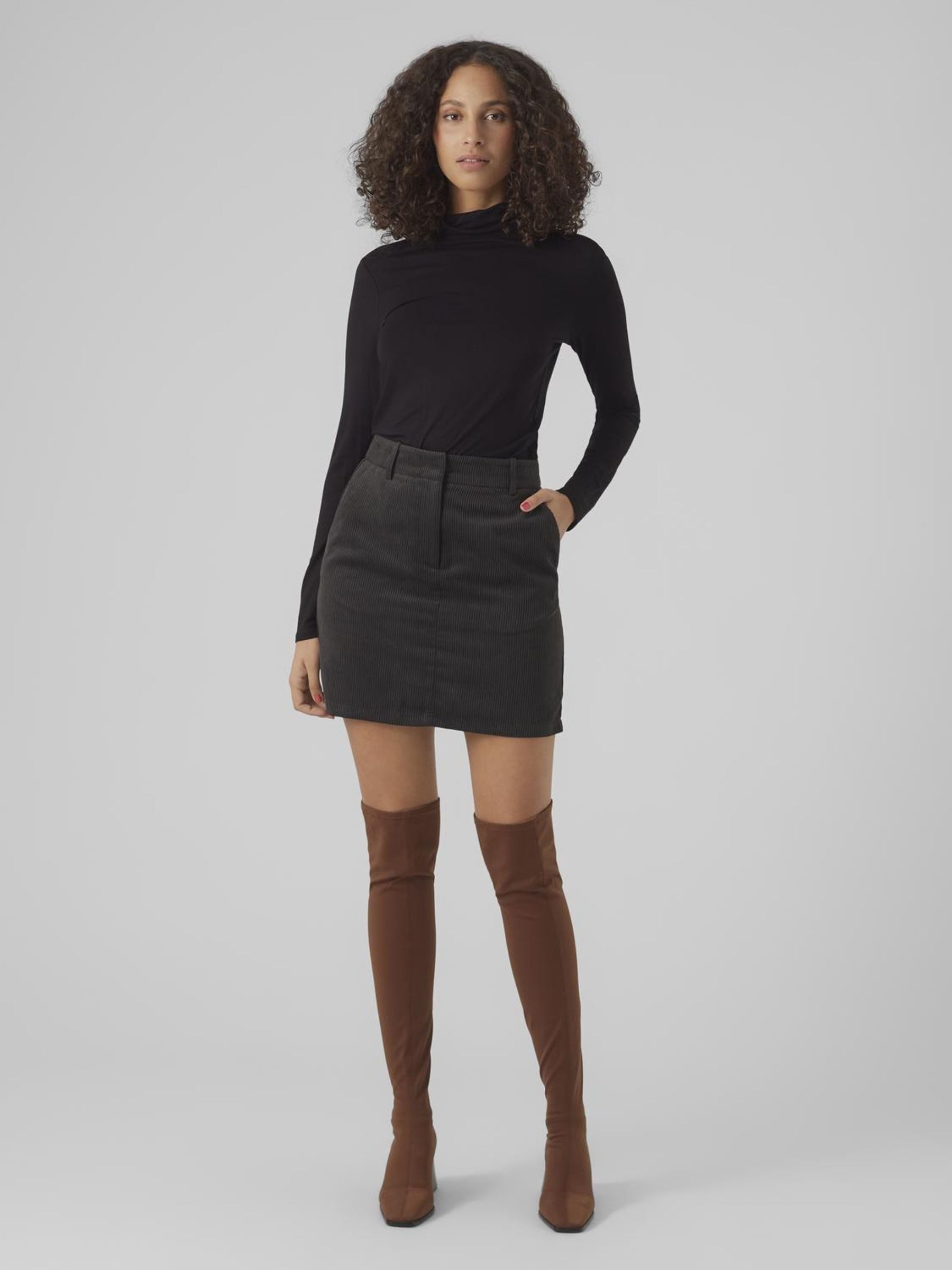 Vero Moda Shirt met lange mouwen VMALBERTE LS ROLLNECK TOP JRS NOOS