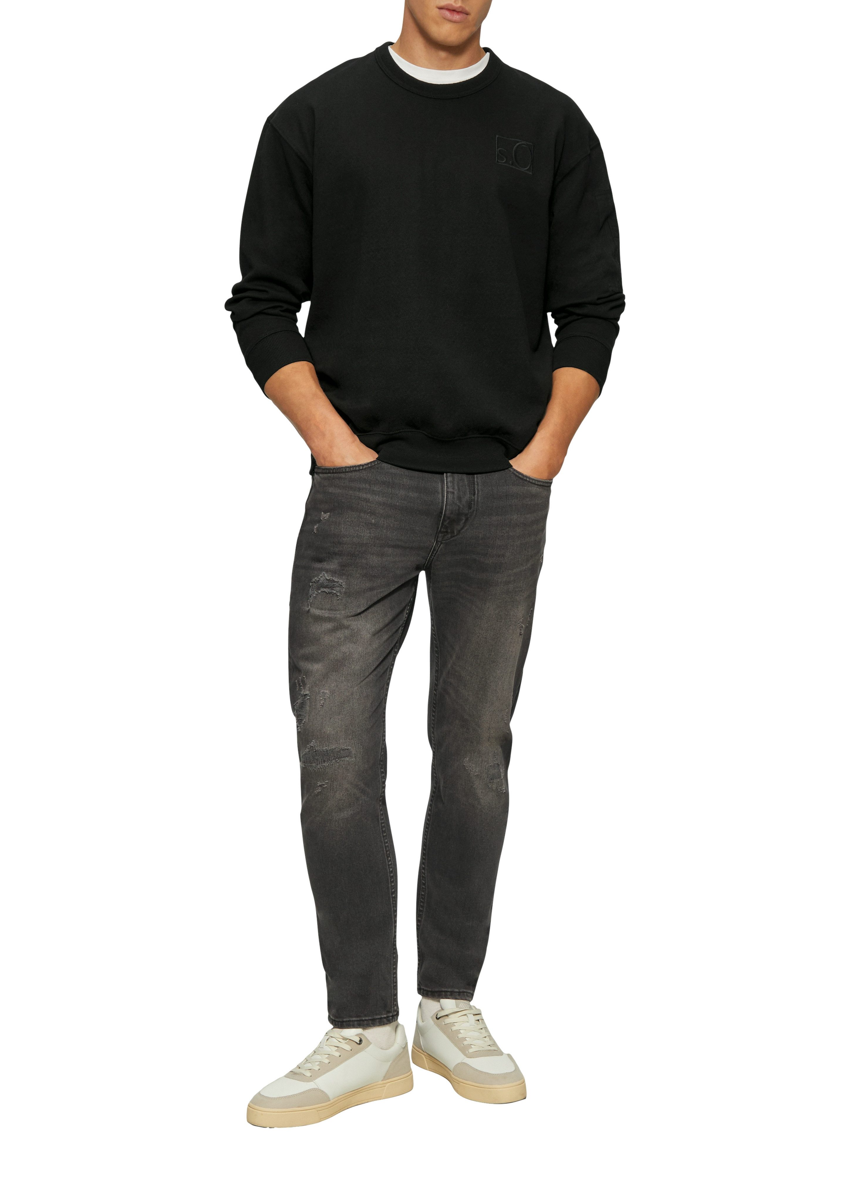 s.Oliver Sweatshirt met geborduurd logo