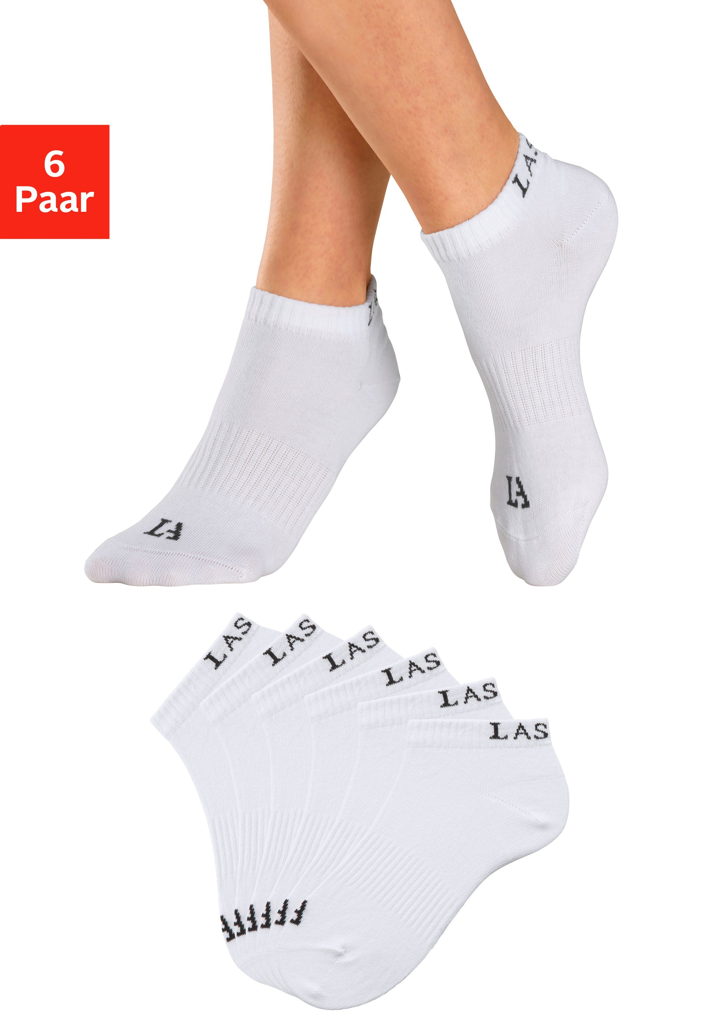 active by Lascana Sneakersokken met ingebreid merklogo (set, 6 paar)