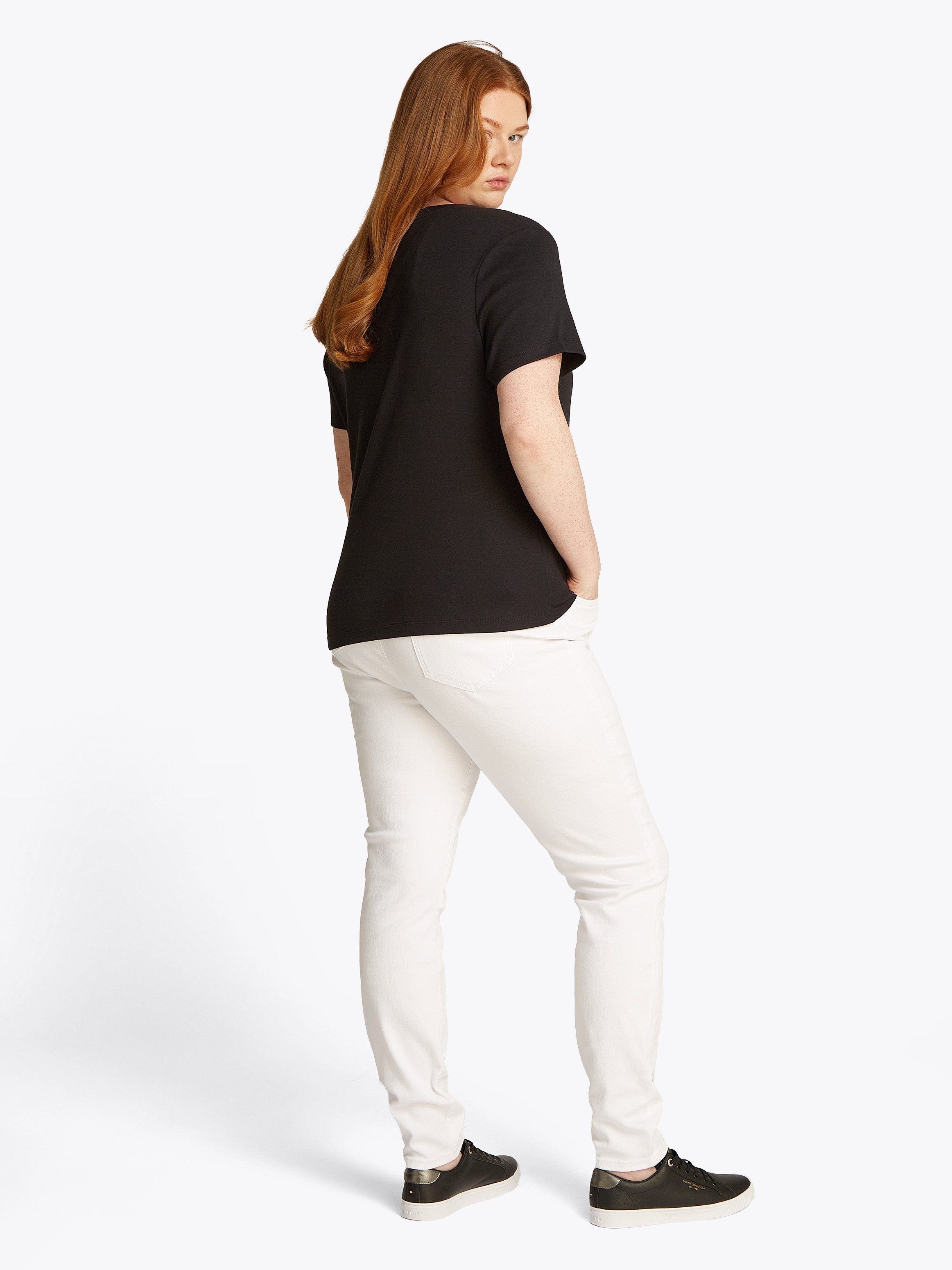 Tommy Hilfiger Curve Shirt met V-hals CRV SLIM CODY V-NK SS