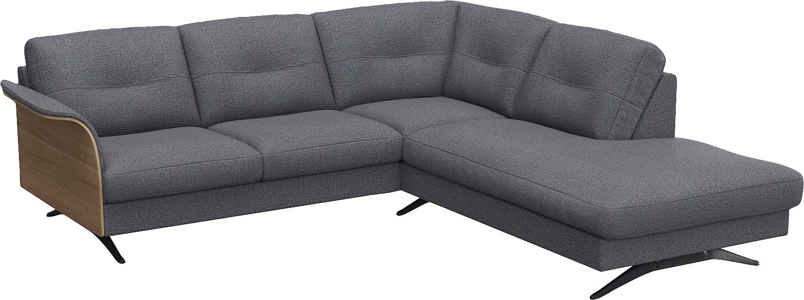 FLEXLUX Hoekbank Glow, super comfortabel door hoogwaardige zitconstructie met binnenvering, L-vorm