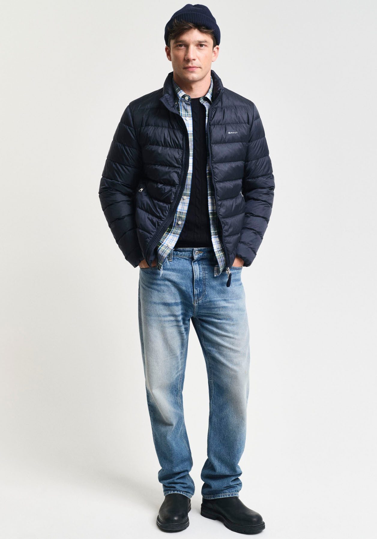 Gant Donsjack Light Down donsjack easy care zeer lichte donzen gewatteerde jas, premium kwaliteit, klassiek ontwerp
