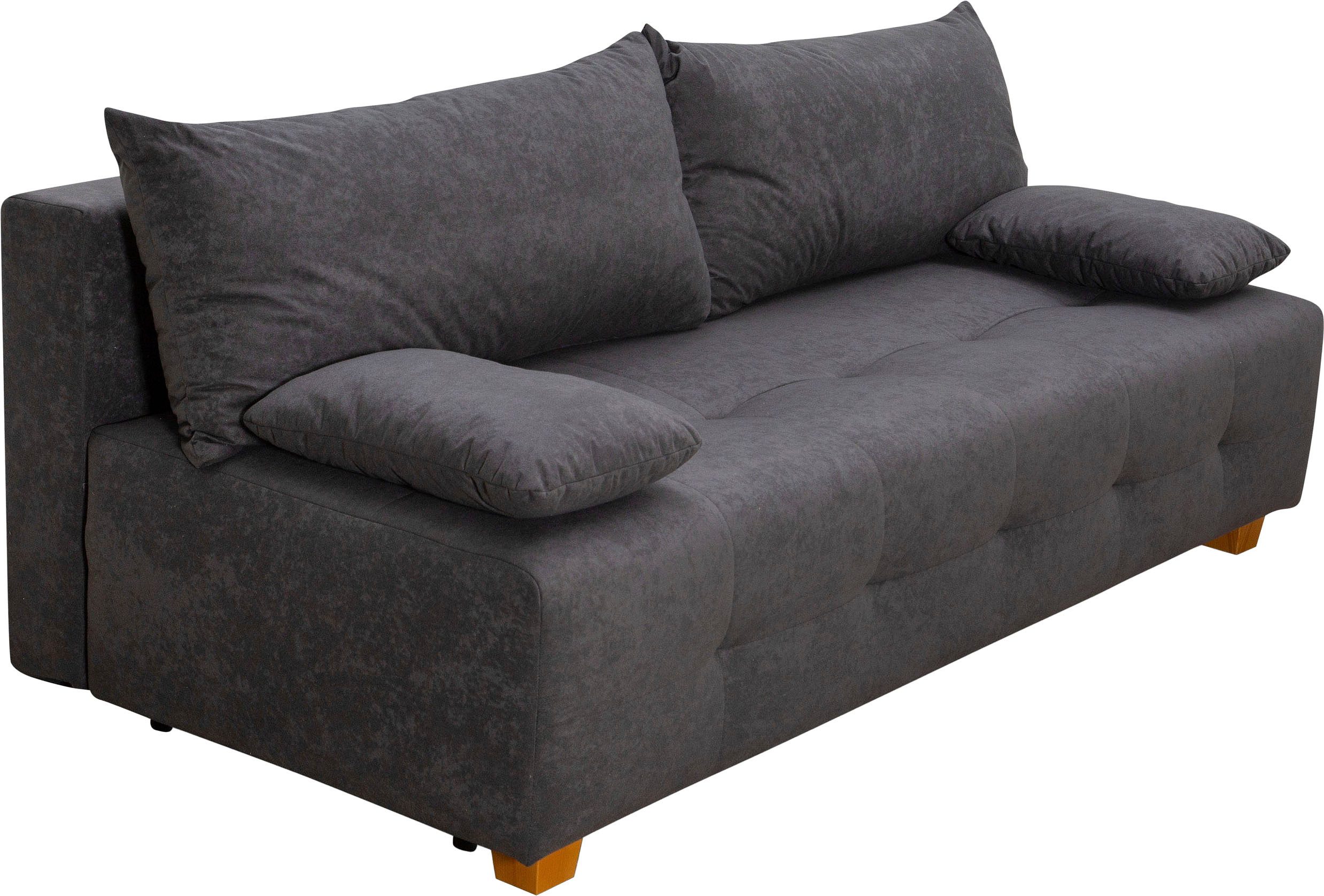 COLLECTION AB Slaapbank Bella Slaapbank, bedlade, bonellvering, rugkussen, armleuningkussen