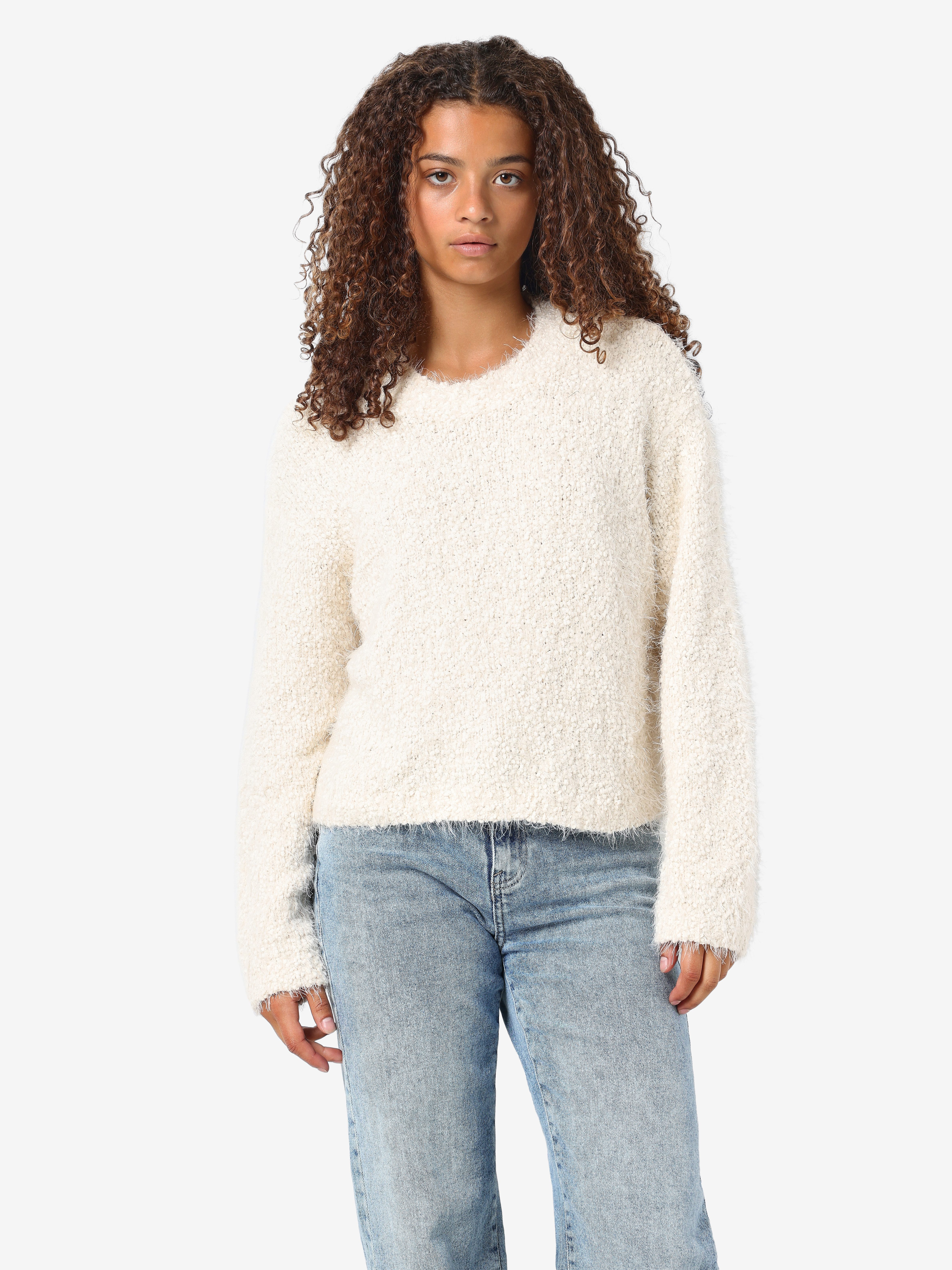 Noisy may Trui met ronde hals NMSASSY L/S O-NECK KNIT FWD NOOS