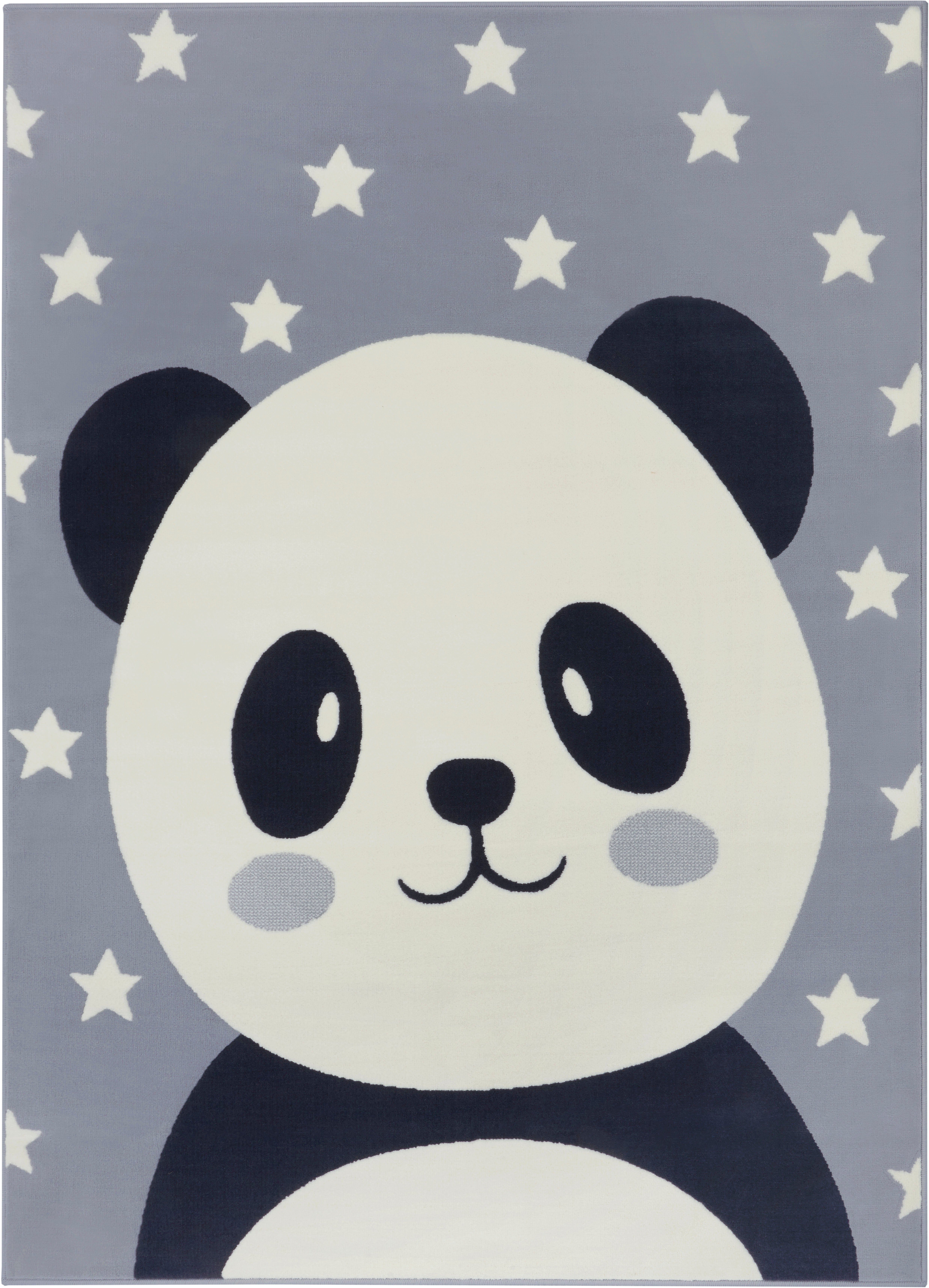HANSE Home Kindervloerkleed Panda Pepples Korte pool, diermotief, sterren, slijtvast, gemakkelijk in onderhoud, robuust
