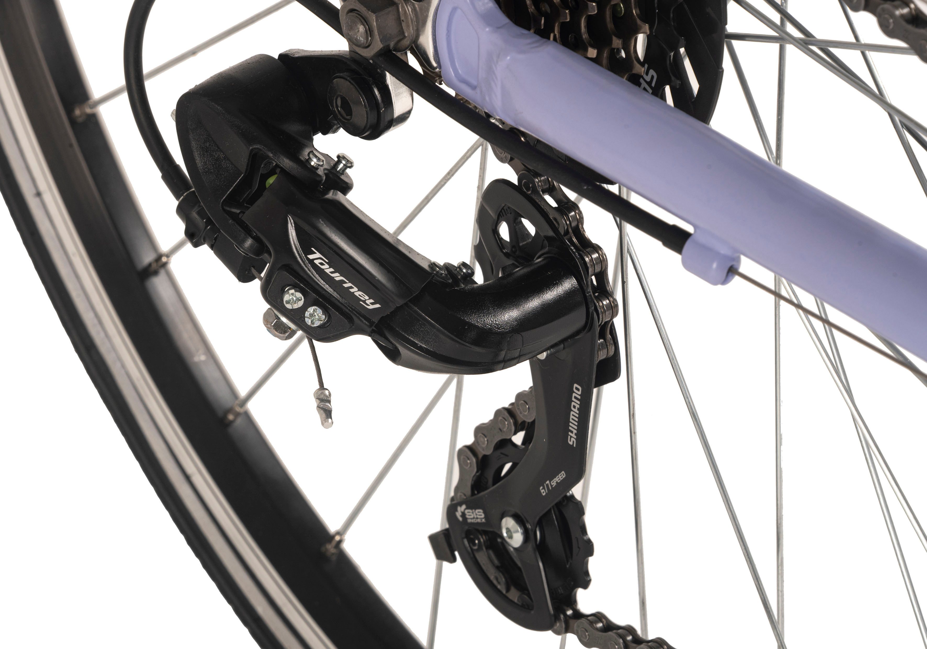 Dacapo Trekkingfiets Metropolis trekkingfiets dames aluminium frame 28'' duifblauw RH 53 cm