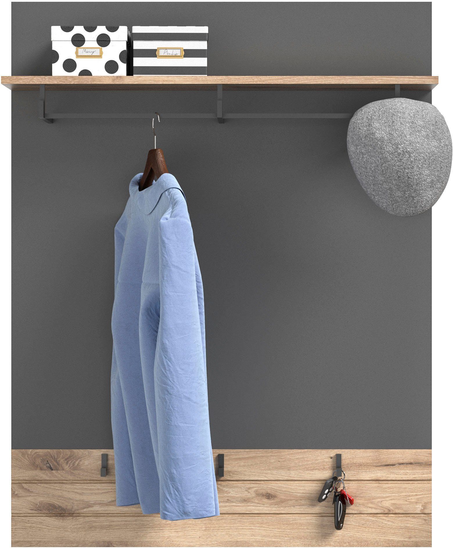 INOSIGN Halmeubelset Riga, Breedte 280 cm, hoogwaardige groeffrezing, 5-delig, bestaande uit: (set, 5-delig)