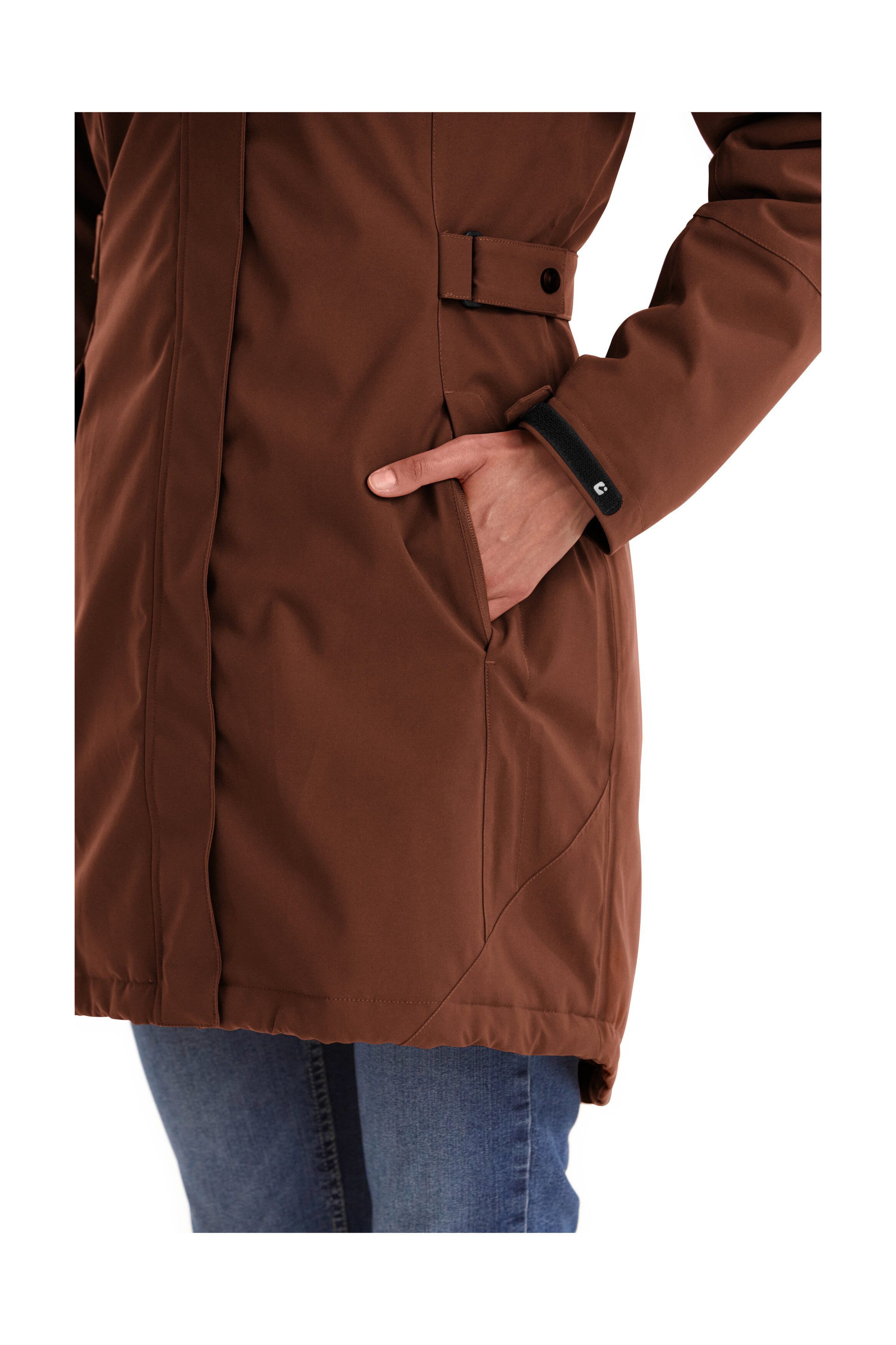Killtec Parka KOW 165 WMN PRK Water- en winddichte parka met teddyfleece en afneembare capuchon
