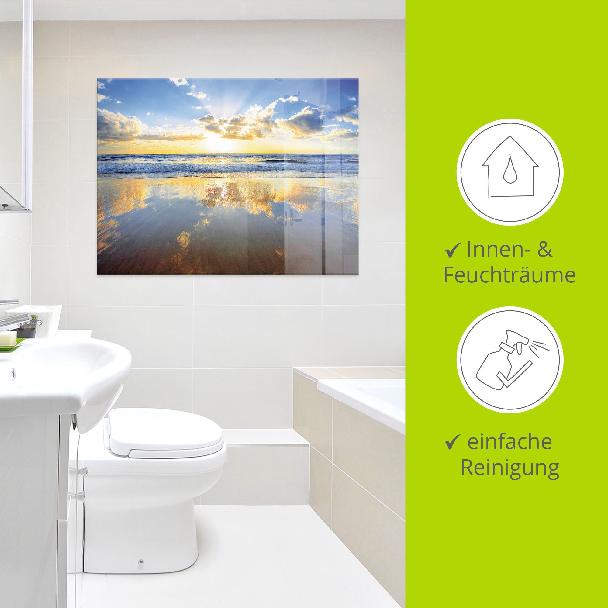 Artland Print op glas Zonsopkomst boven de oceaan