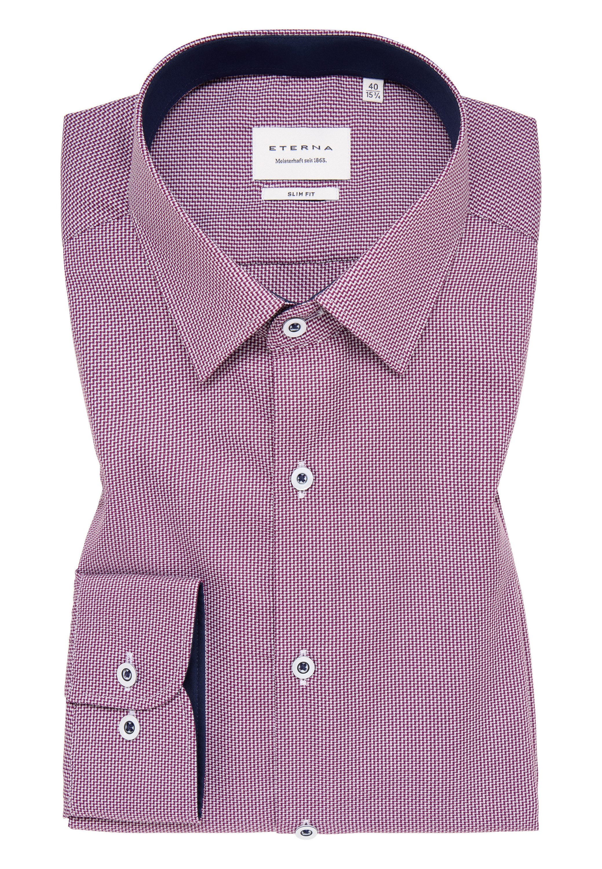 Eterna Overhemd met lange mouwen Slim fit NON IRON (strijkvrij)