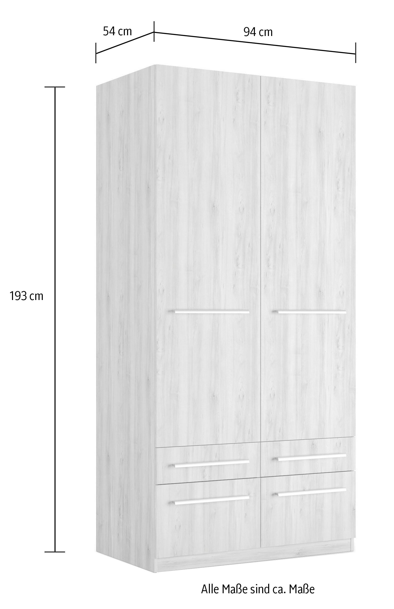 priess Kledingkast Kast garderobe waskast Barcelona in 5 breedtes veel opbergruimte, ruime lades, met spiegel, made in germany