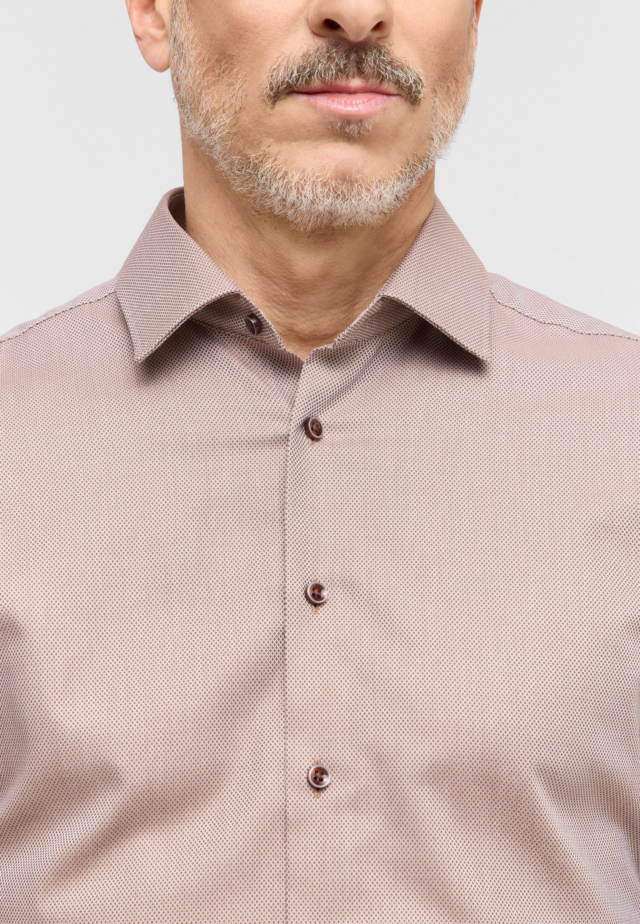 Eterna Overhemd met lange mouwen Slim fit NON IRON (strijkvrij)