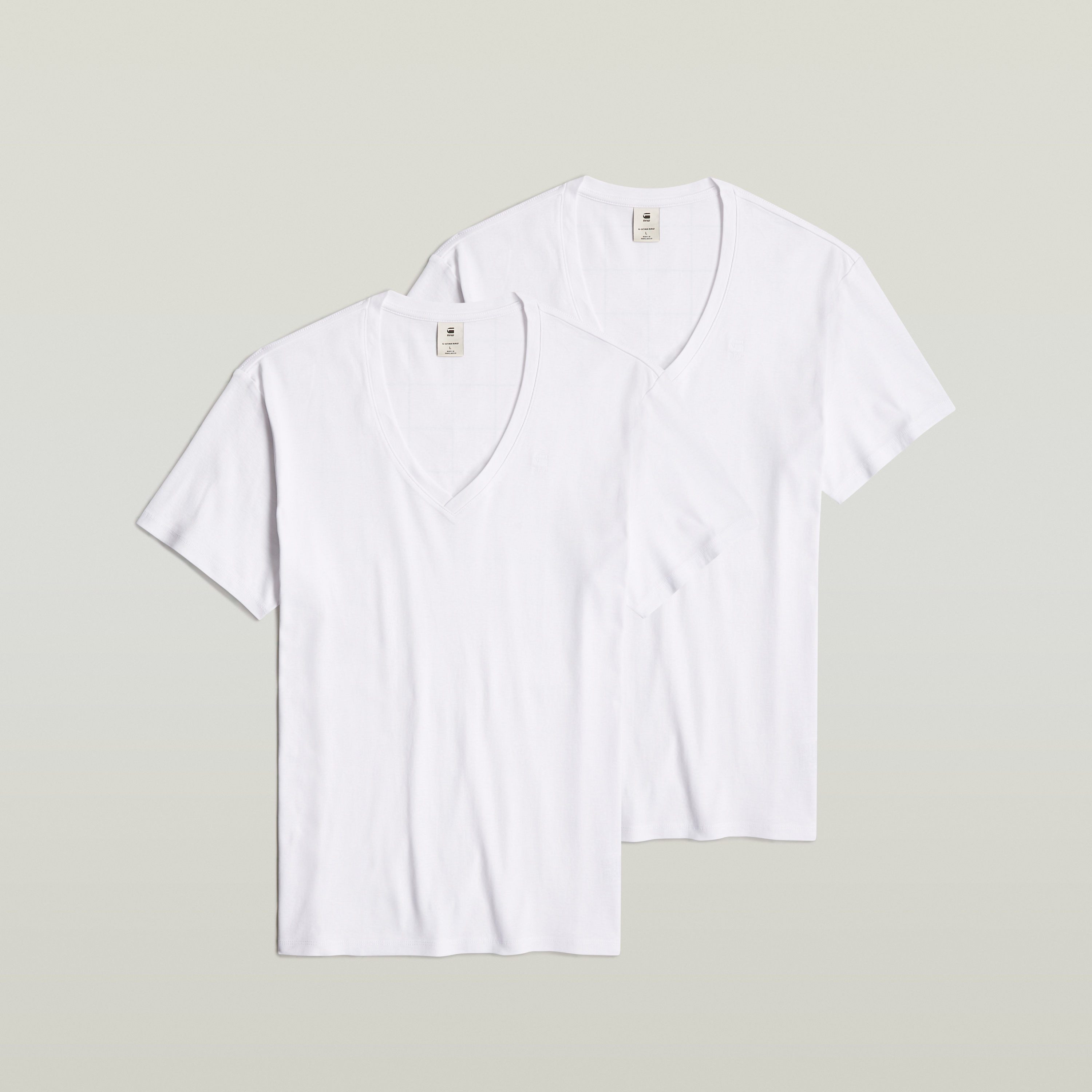 G-Star RAW Shirt met V-hals in tweepack (set, 2-delig)