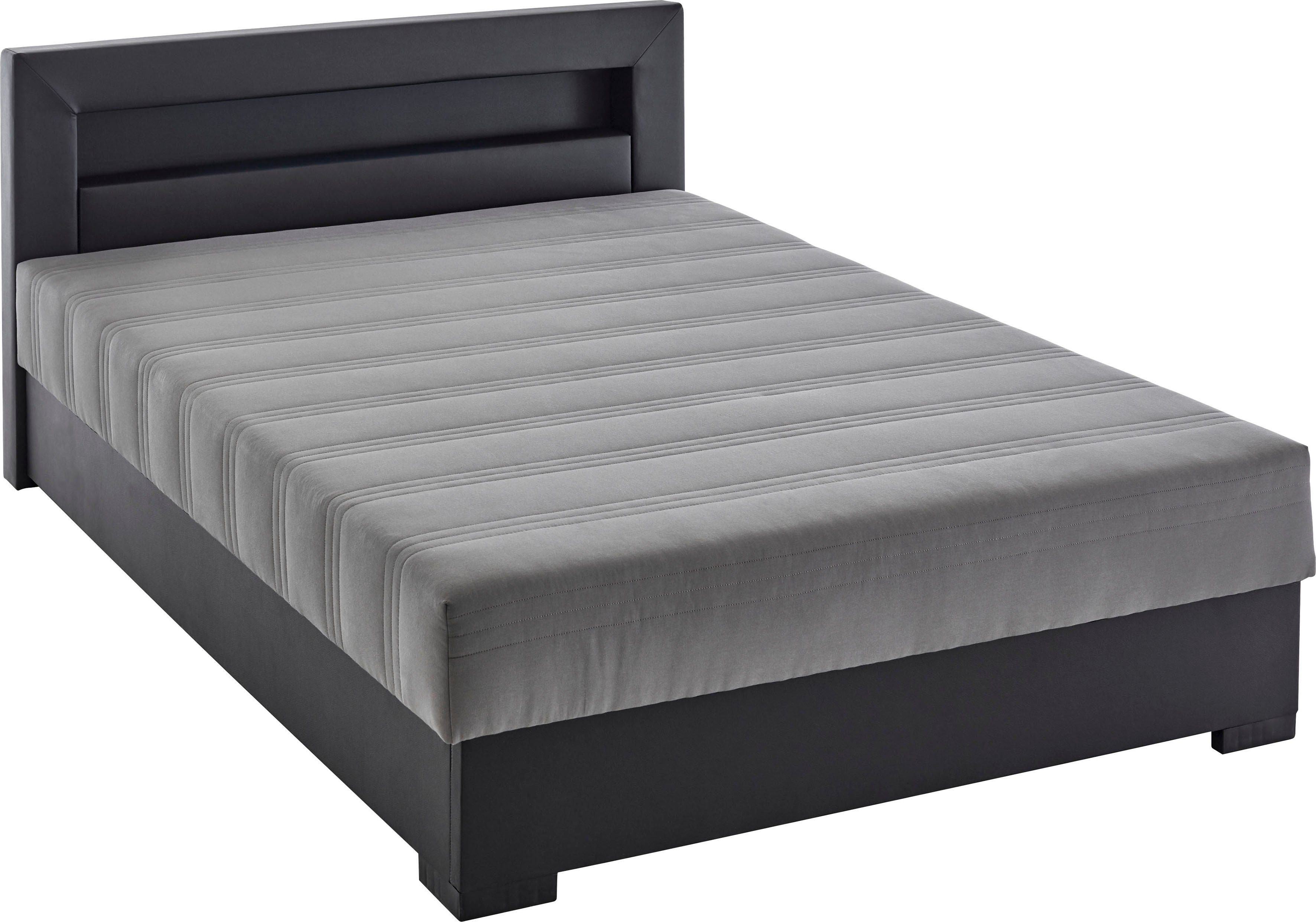 Relita Gestoffeerd bed MINA Bekleed bed 140x200 cm, naar keuze in wit, zwart of grijs