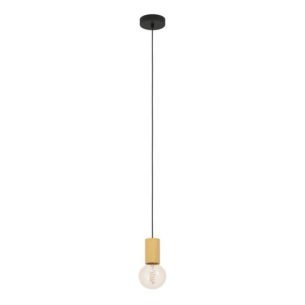 EGLO Hanglamp POZUETA 1 Hanglamp, FSC100HB, E27 fitting met kabel, hanglamp, Ø 6,5 cm (1 stuk)
