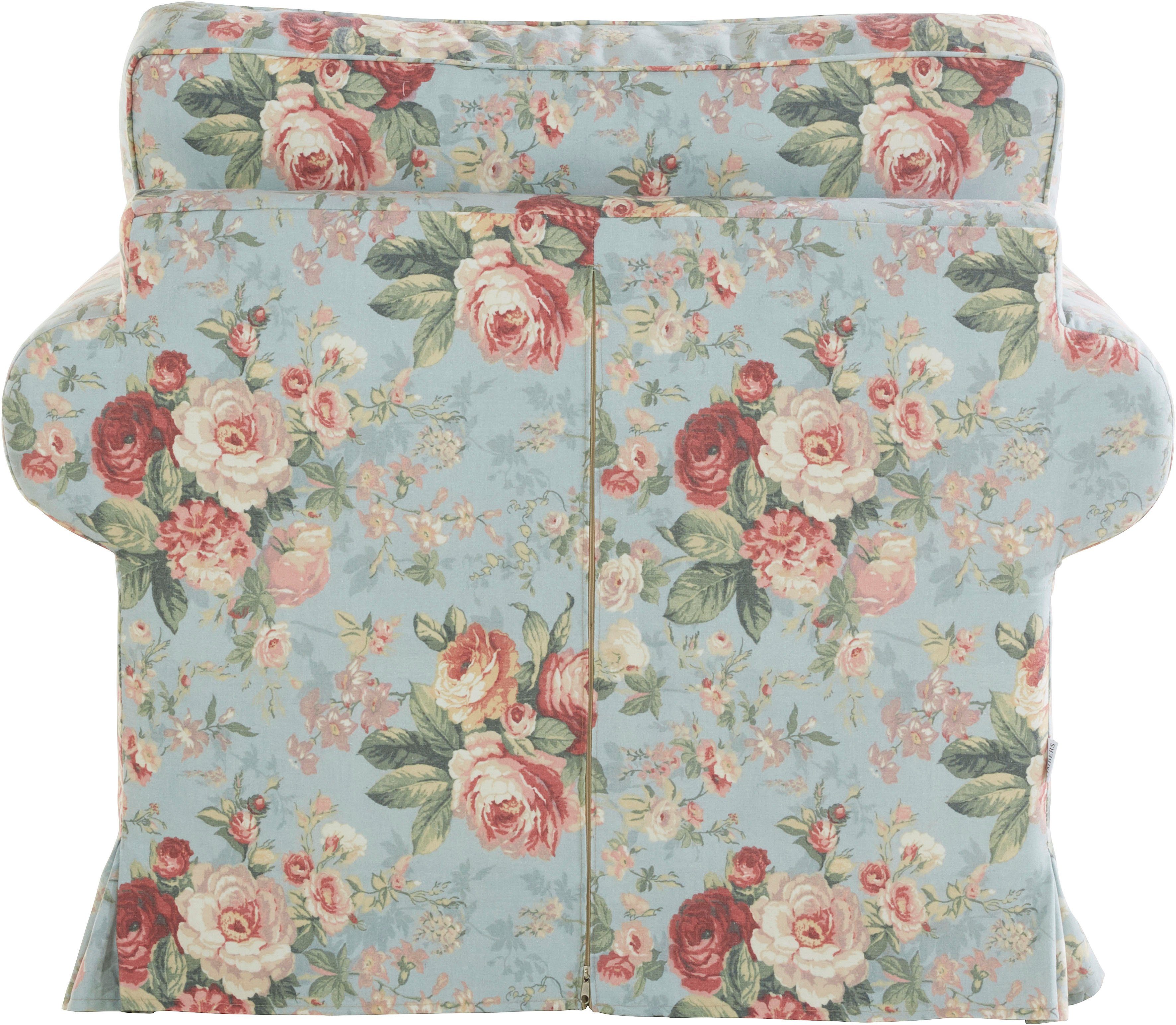 Home affaire Fauteuil Shadmoor Hoezen-look, in uni of met bloemenprint, passend bij de Shadmoor-serie