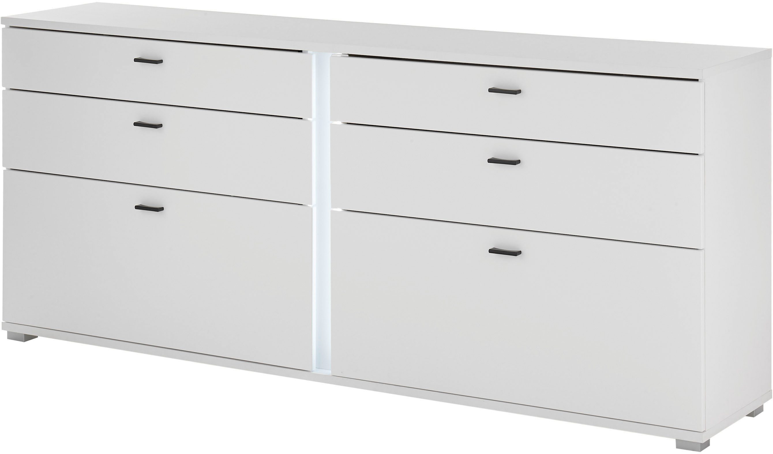 INOSIGN Dressoir Long Island in moderne trendkleur, inclusief verticale verlichting, breedte 200 cm (1 stuk)