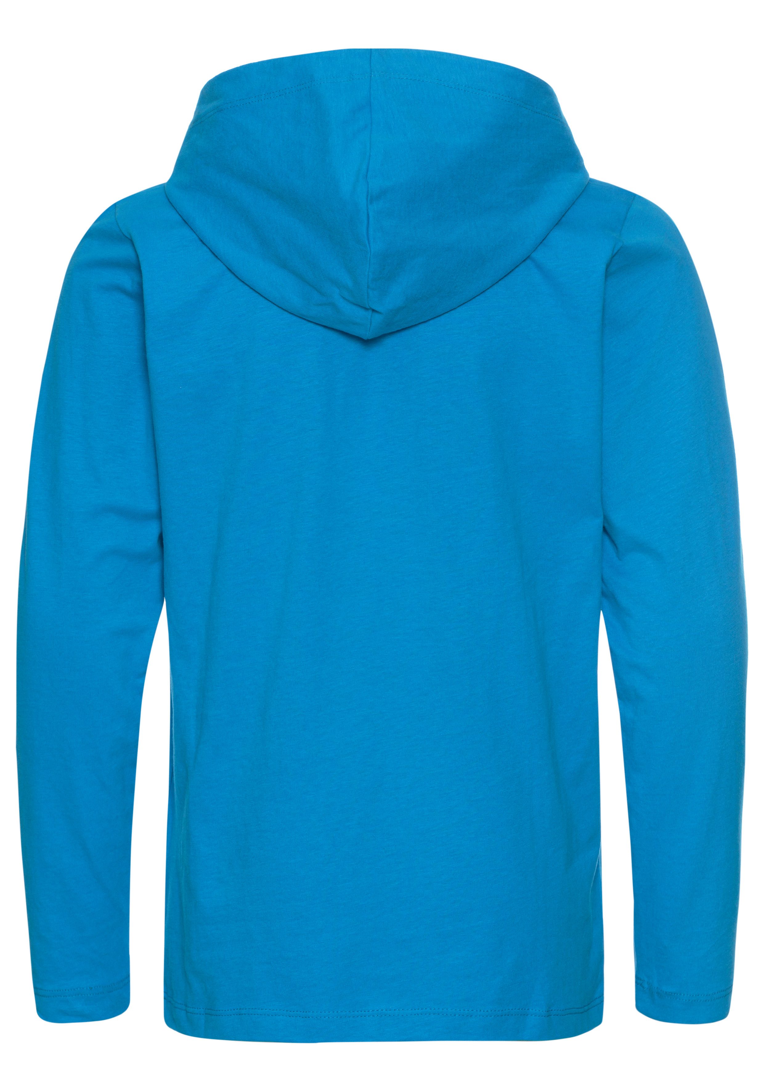 DELMAO Capuchonshirt Voor jongens Lange mouwen, basic pasvorm, bedrukt, van katoen