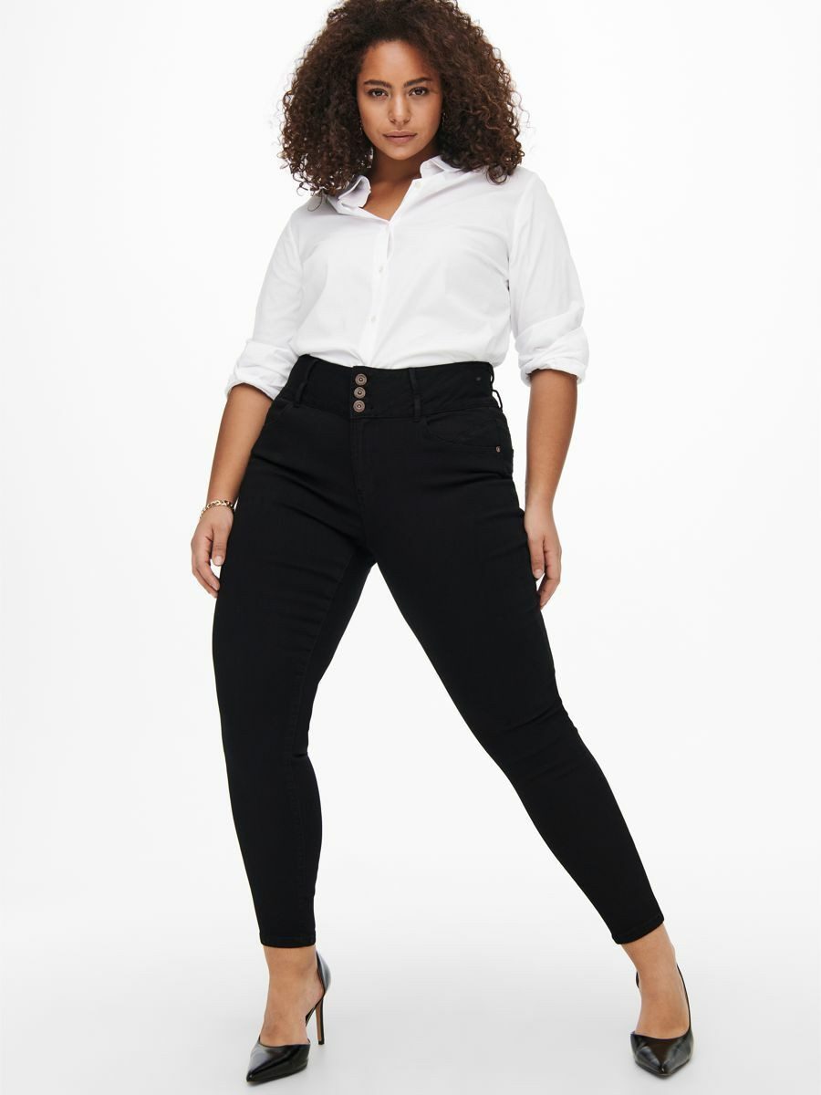 ONLY CARMAKOMA Skinny fit jeans CARANNA LIFE HW SK ANK JEANS BLACK NOOS