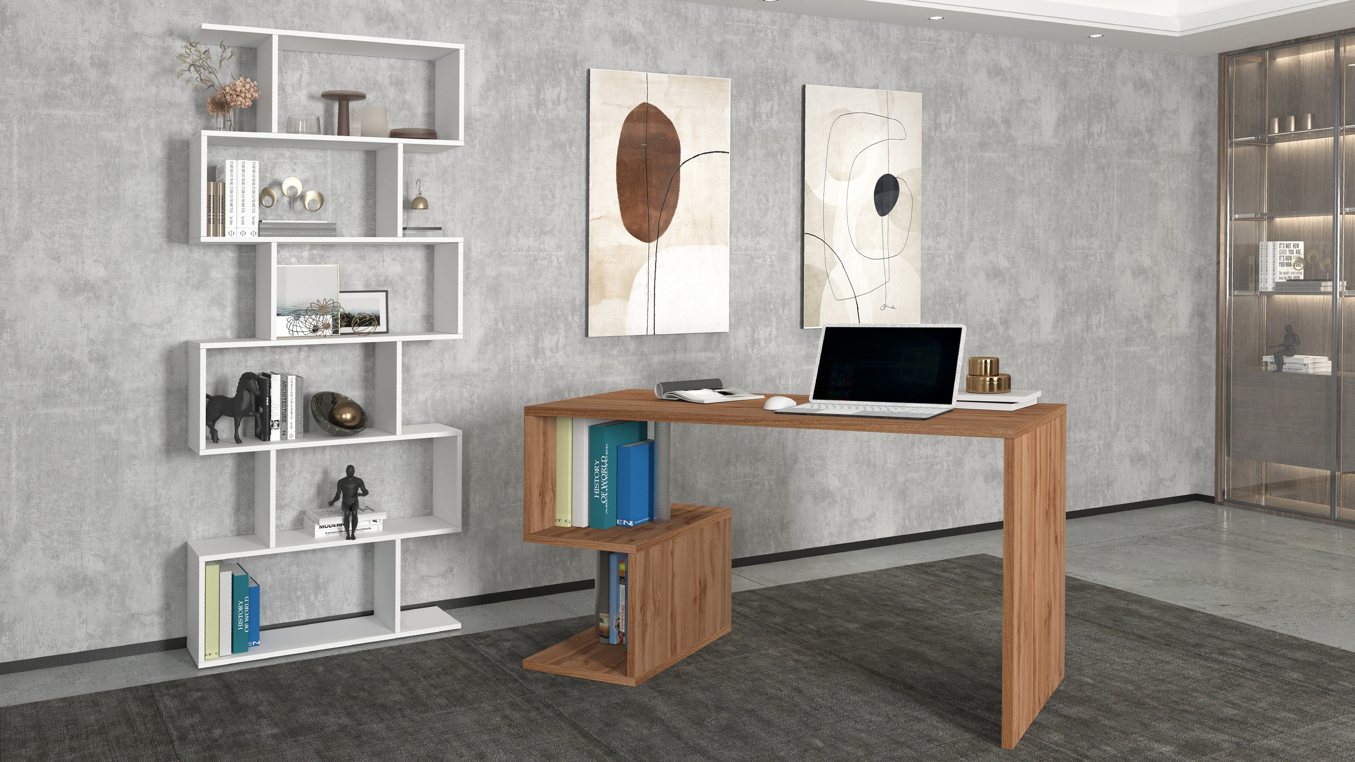 INOSIGN Bureau Essence, modern ontwerp in verschillende breedtes, met en zonder monitorsteun, gemaakt in italië