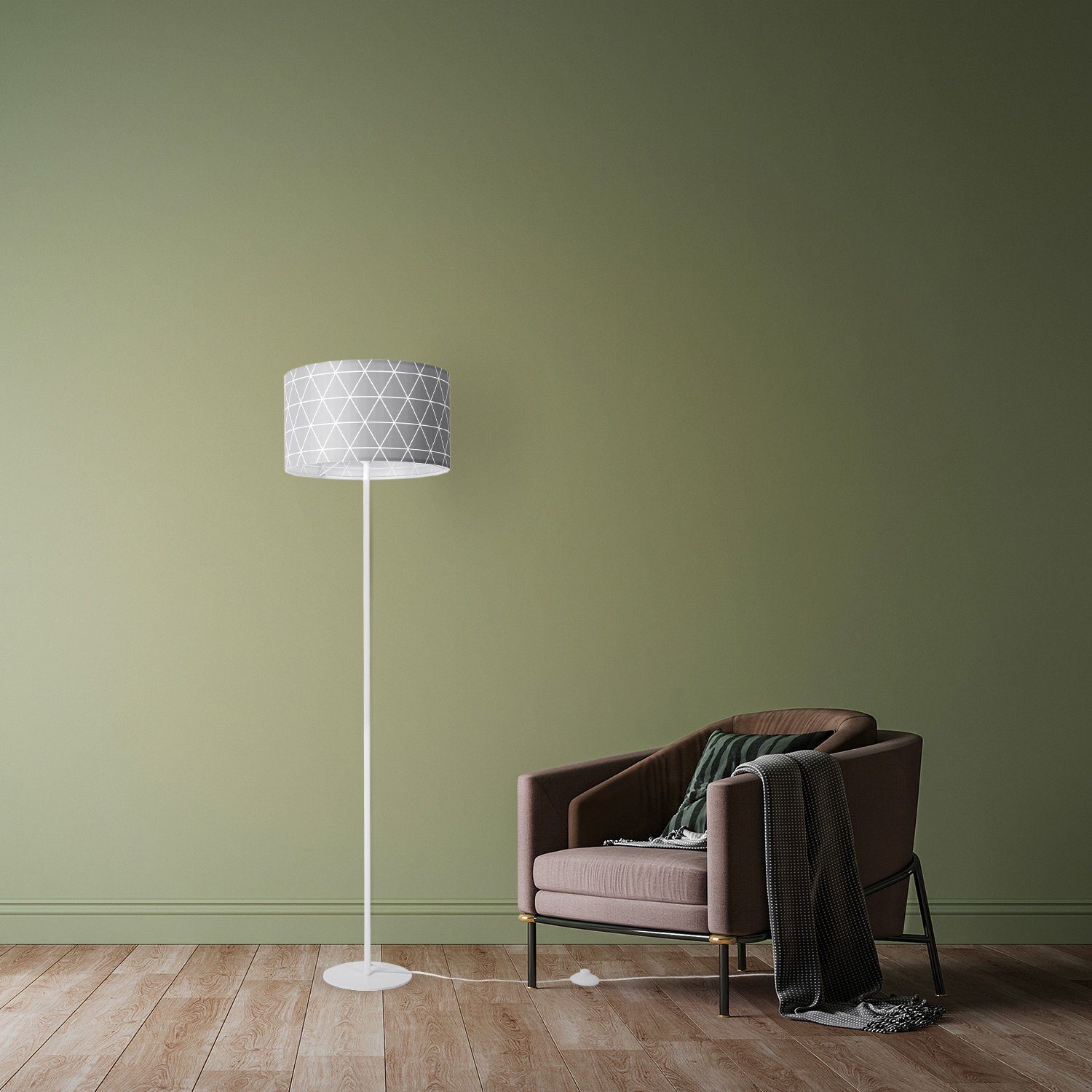 Paco Home Staande lamp Stella 401 Vloerlamp woonkamer slaapkamer E27 Scandi roze grijs blauw decoratie