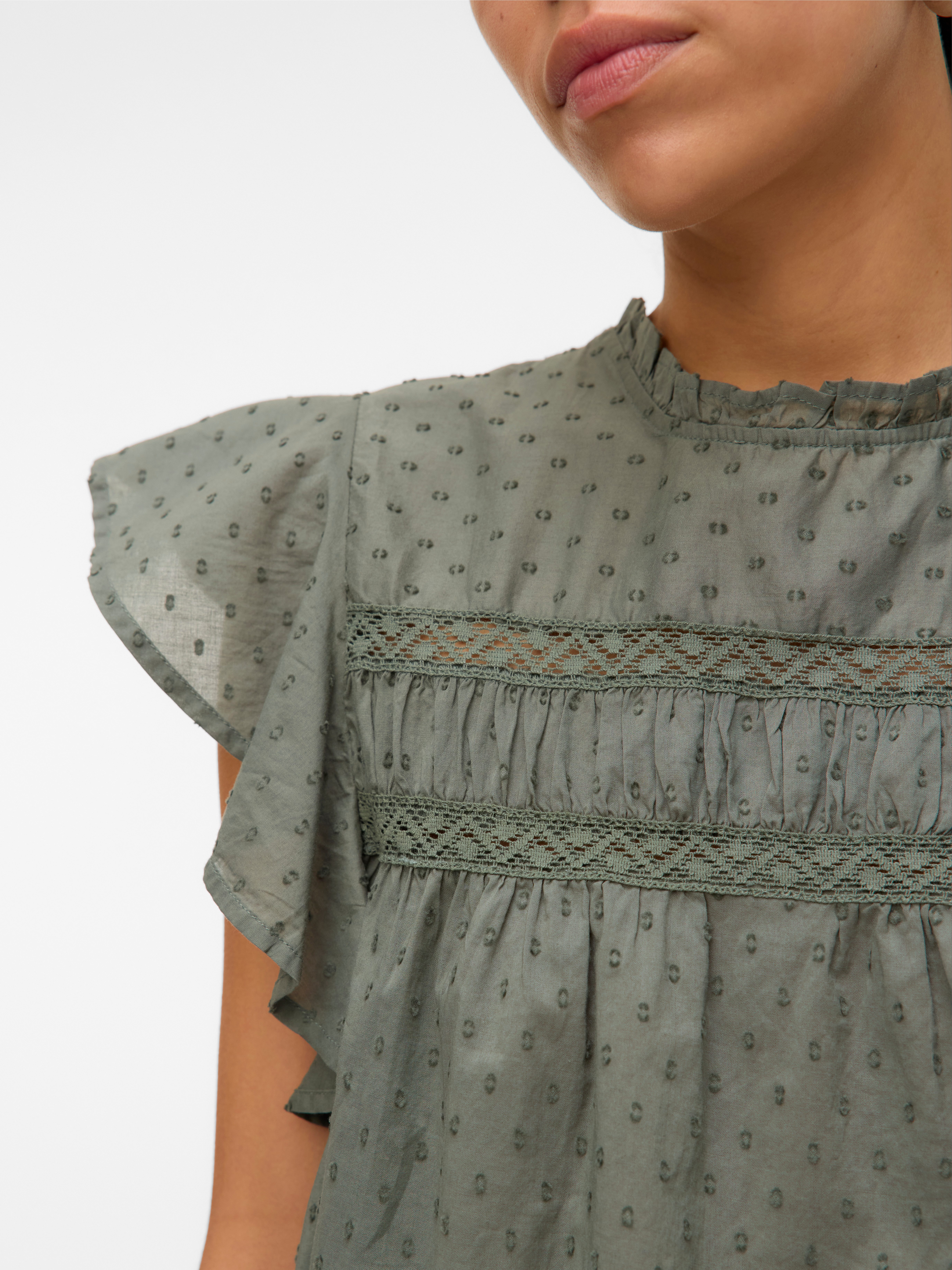 Vero Moda Shirt VMTRINE SL LACE TOP WVN NOOS