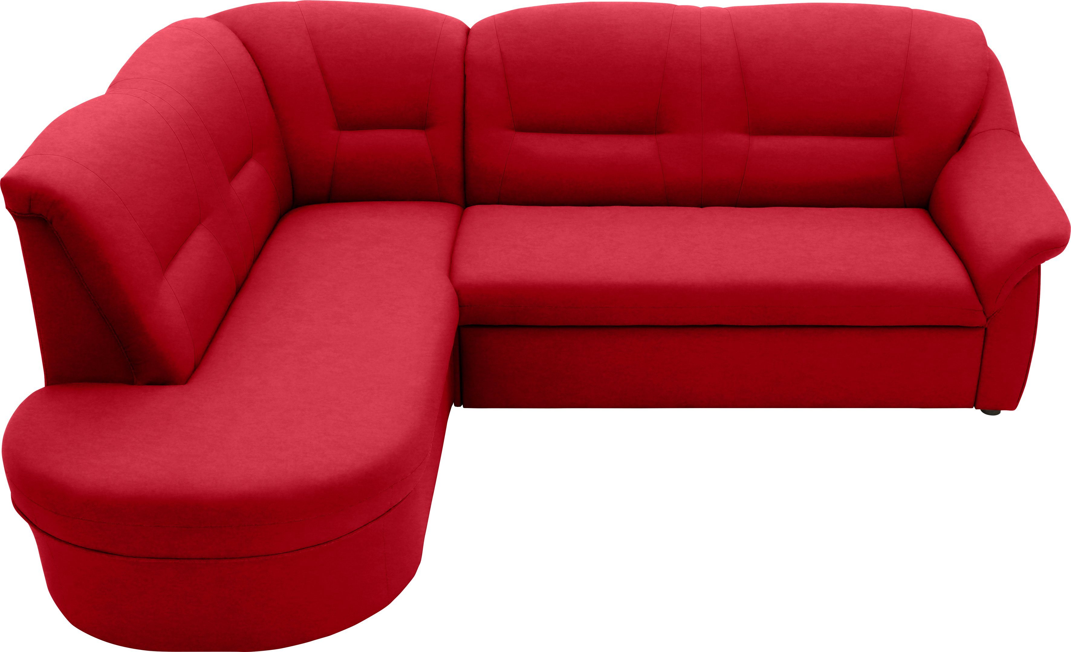 DOMO collection Hoekbank Faenza voor kleine ruimtes, afmetingen 232,176cm, comfortabel, L-vorm