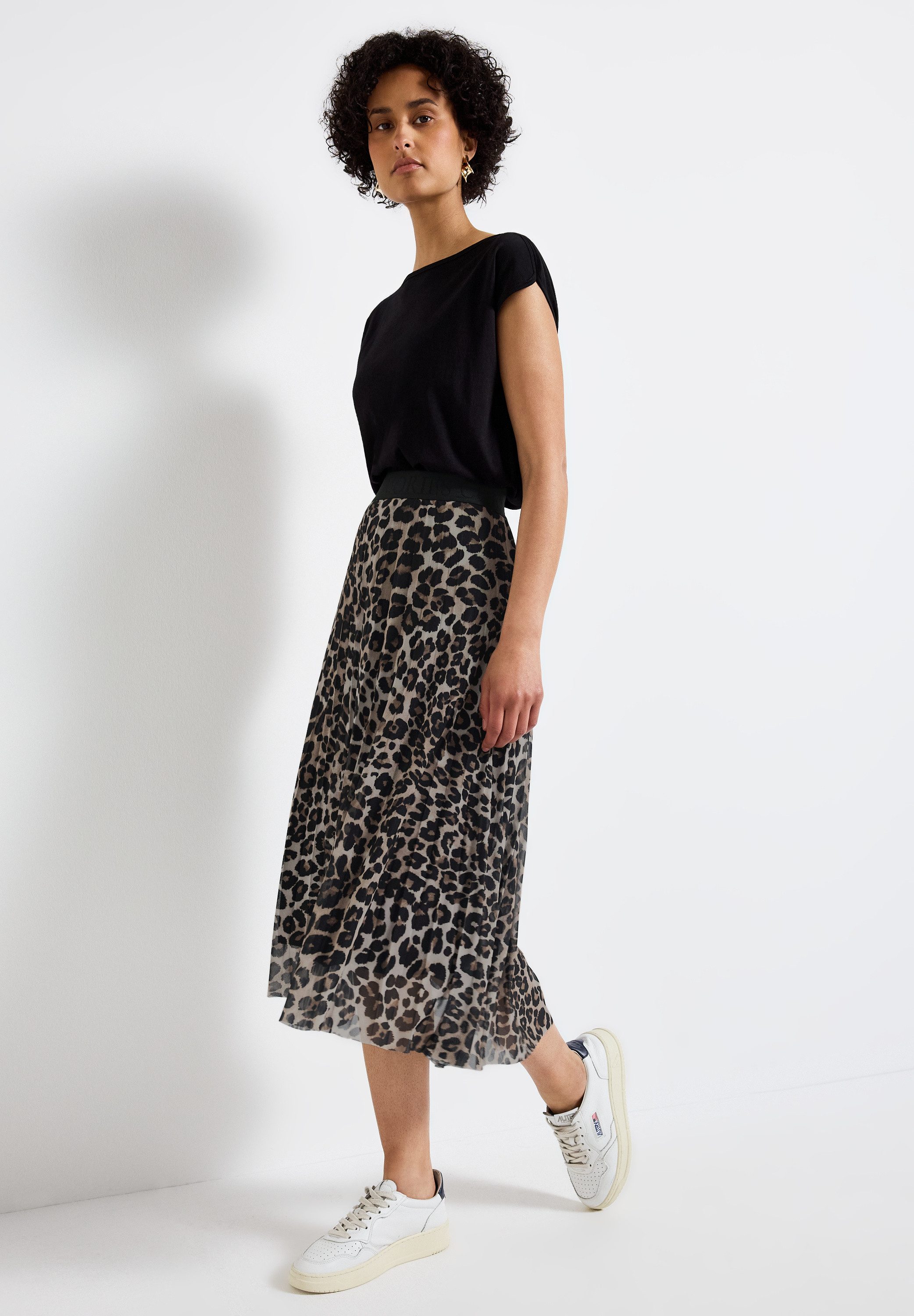 STREET ONE Plissérok met elastische taille