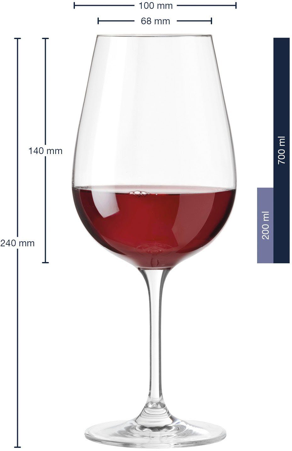 LEONARDO Rodewijnglas Tivoli 700 ml(set, 6-delig)