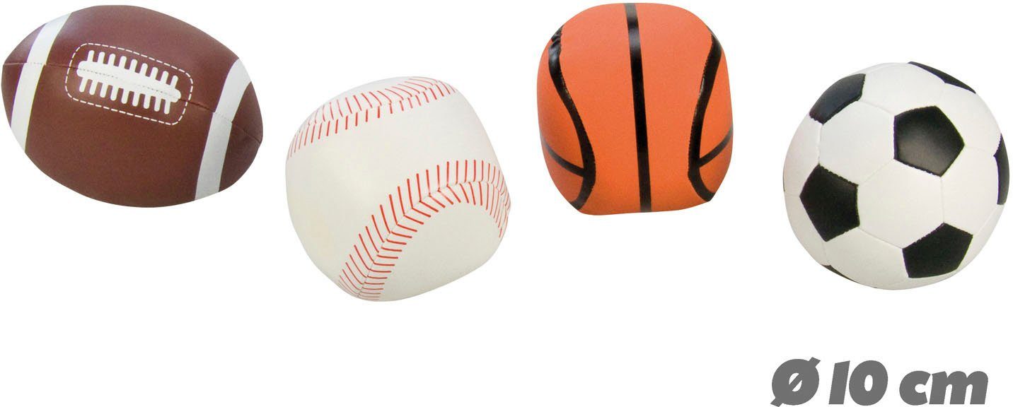 Lena® Softbal Zachte sportballen set van 4, 10 cm