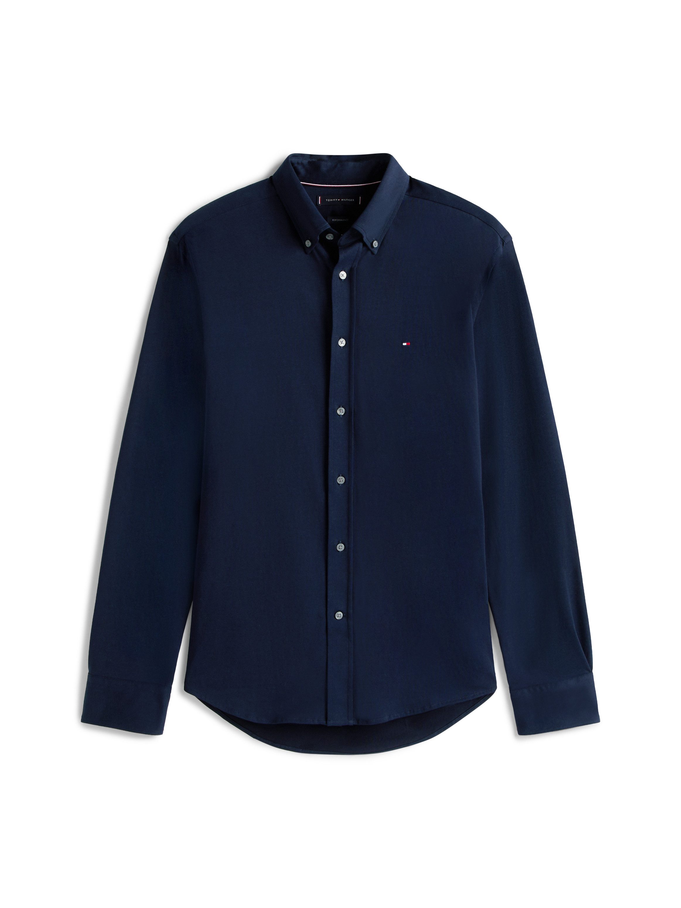 Tommy Hilfiger Overhemd met lange mouwen PERFORMANCE KNIT SOLID LS SHIRT