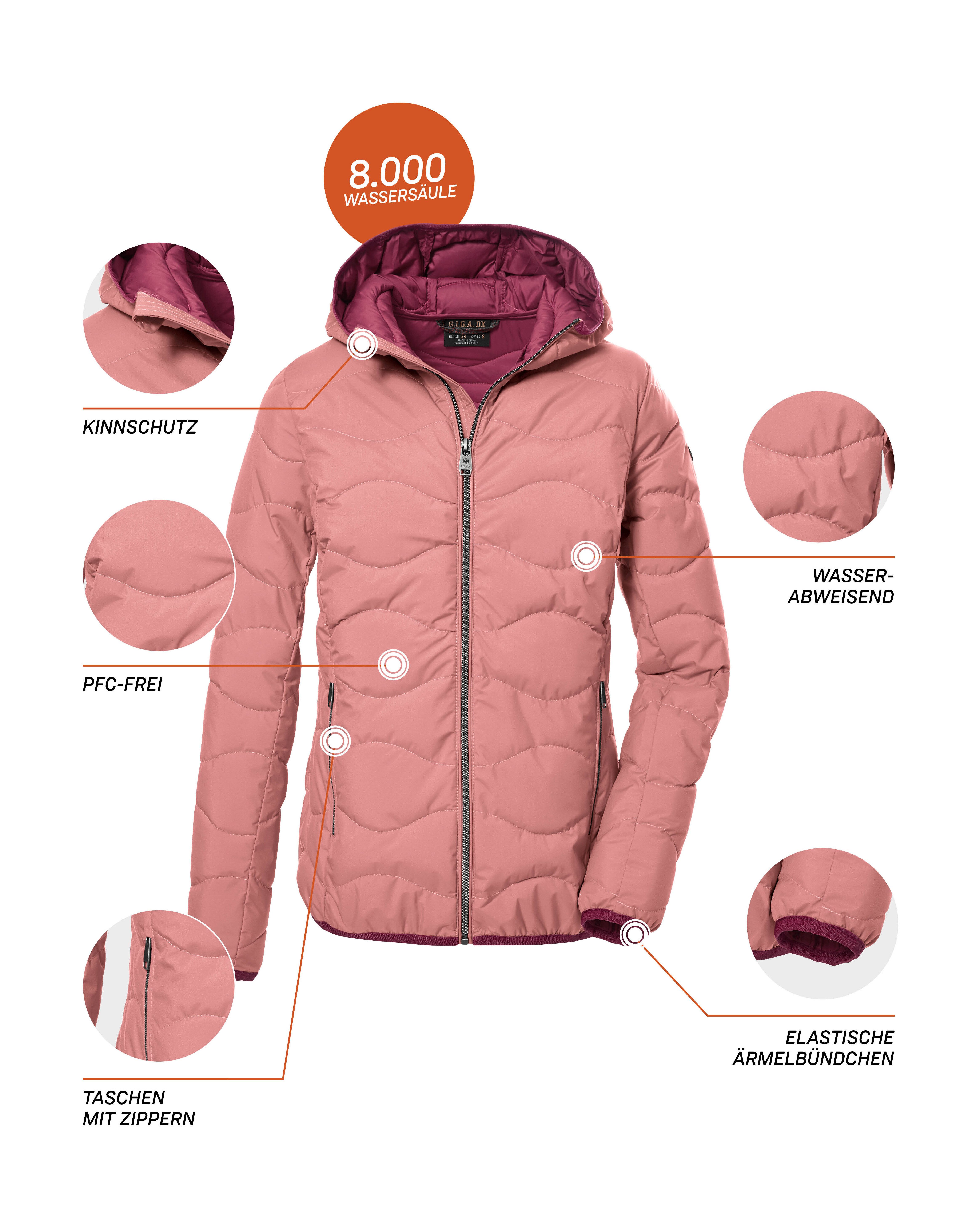 G.I.G.A. DX by killtec Gewatteerde jas GW 21 WMN QLTD JCKT Elegante, waterafstotende damesjas van gerecyclede materialen