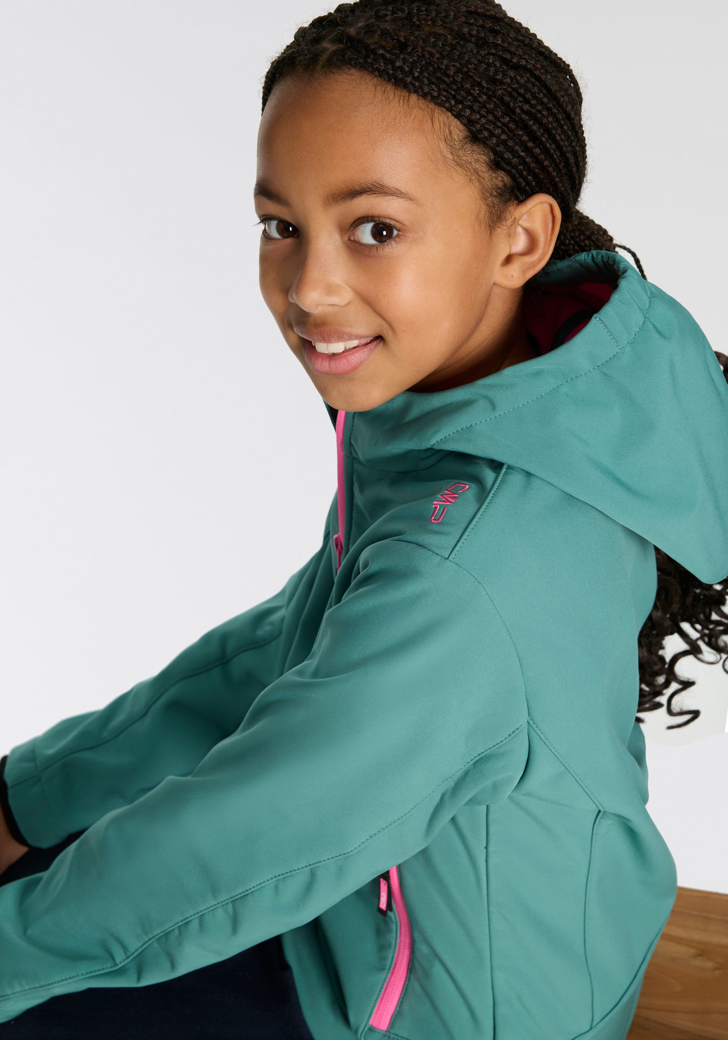 CMP Softshell-jack KID G JACKET FIX HOOD voor kinderen43405465 Ademend & waterafstotend & windafstotend & voor kinderen