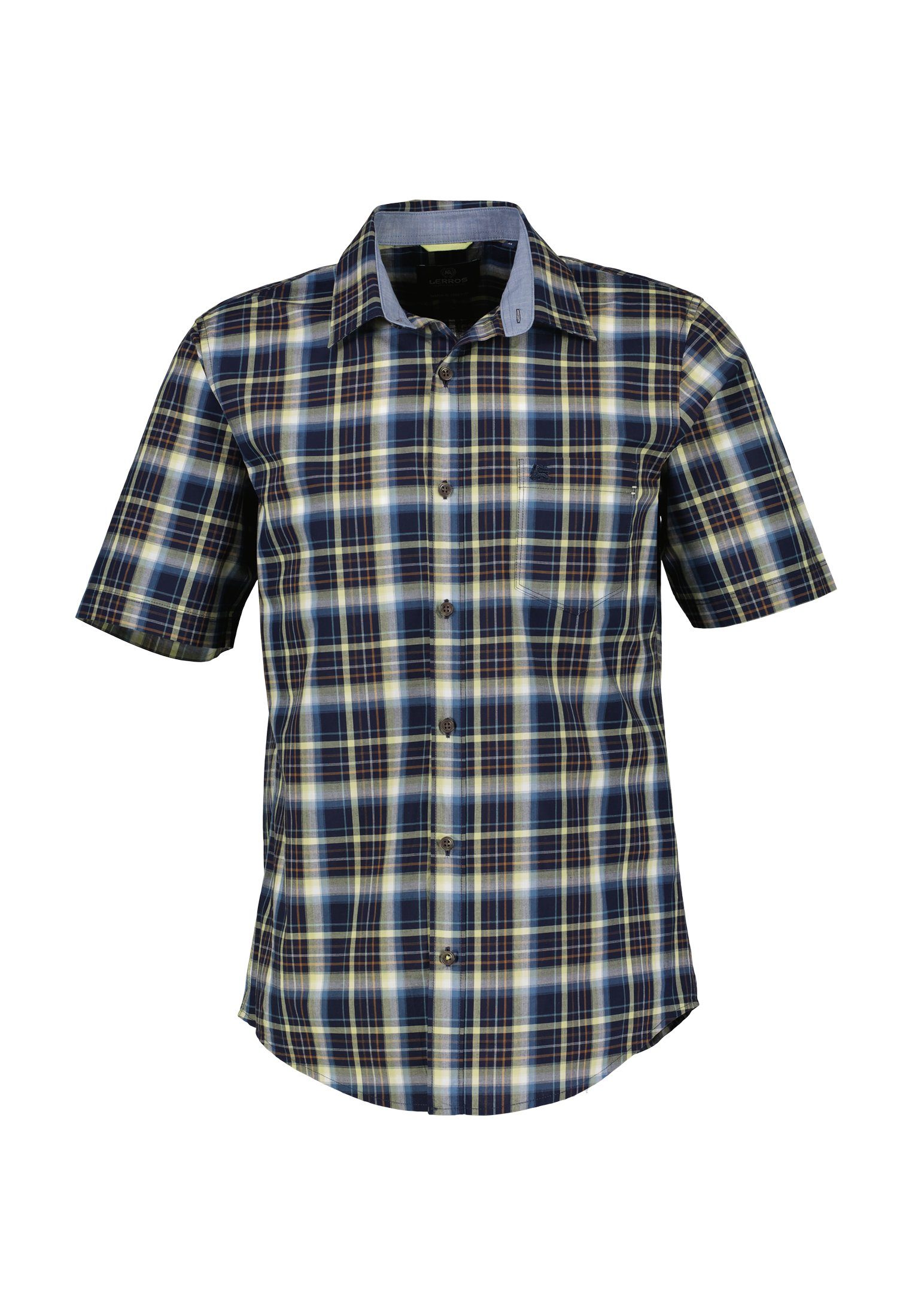 Lerros Overhemd met korte mouwen LERROS korte mouw overhemd *Poplin Check*