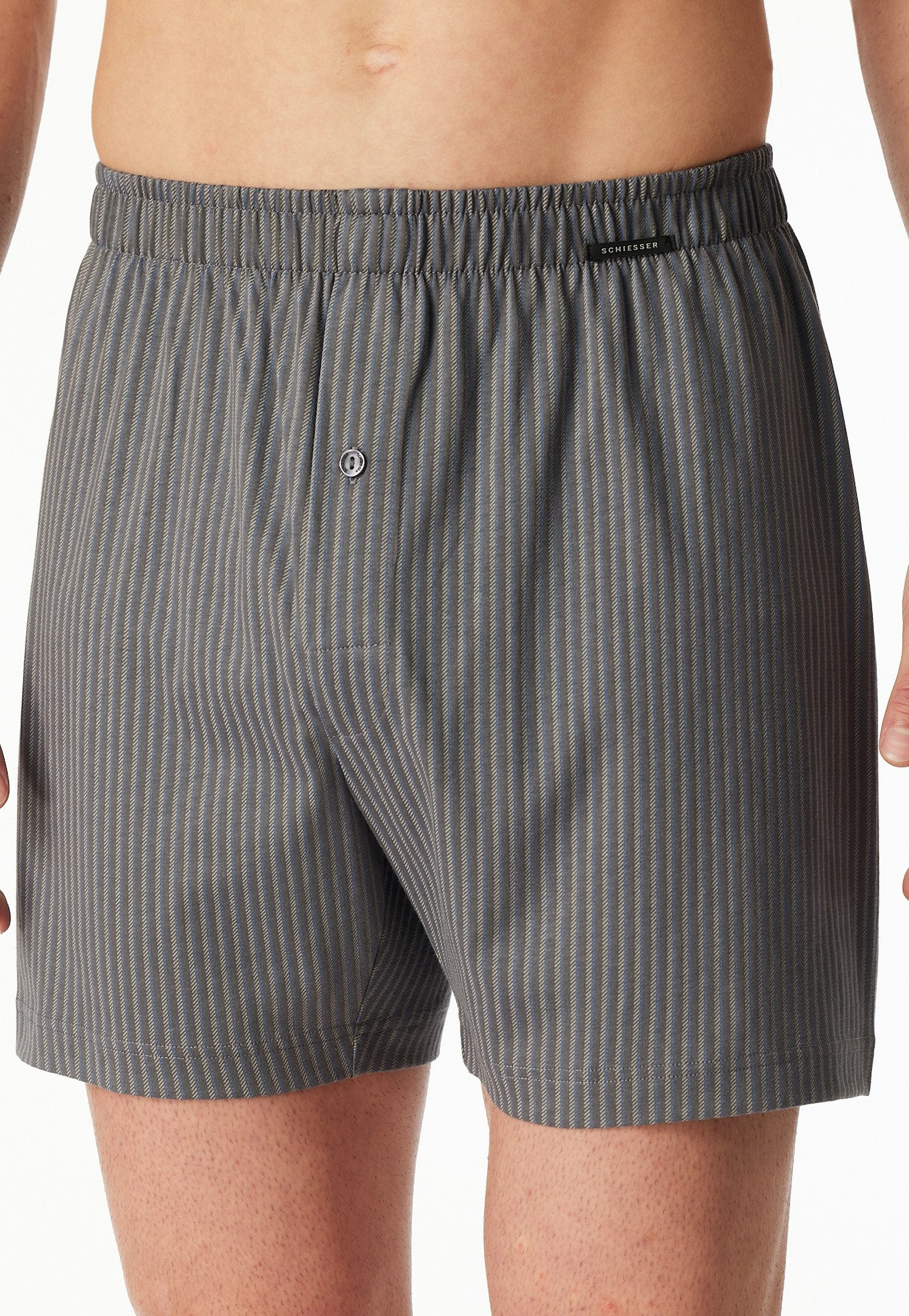 Schiesser Wijde boxershort Boxershorts Multipacks ideaal als cadeau, met gulp (Set van 2)