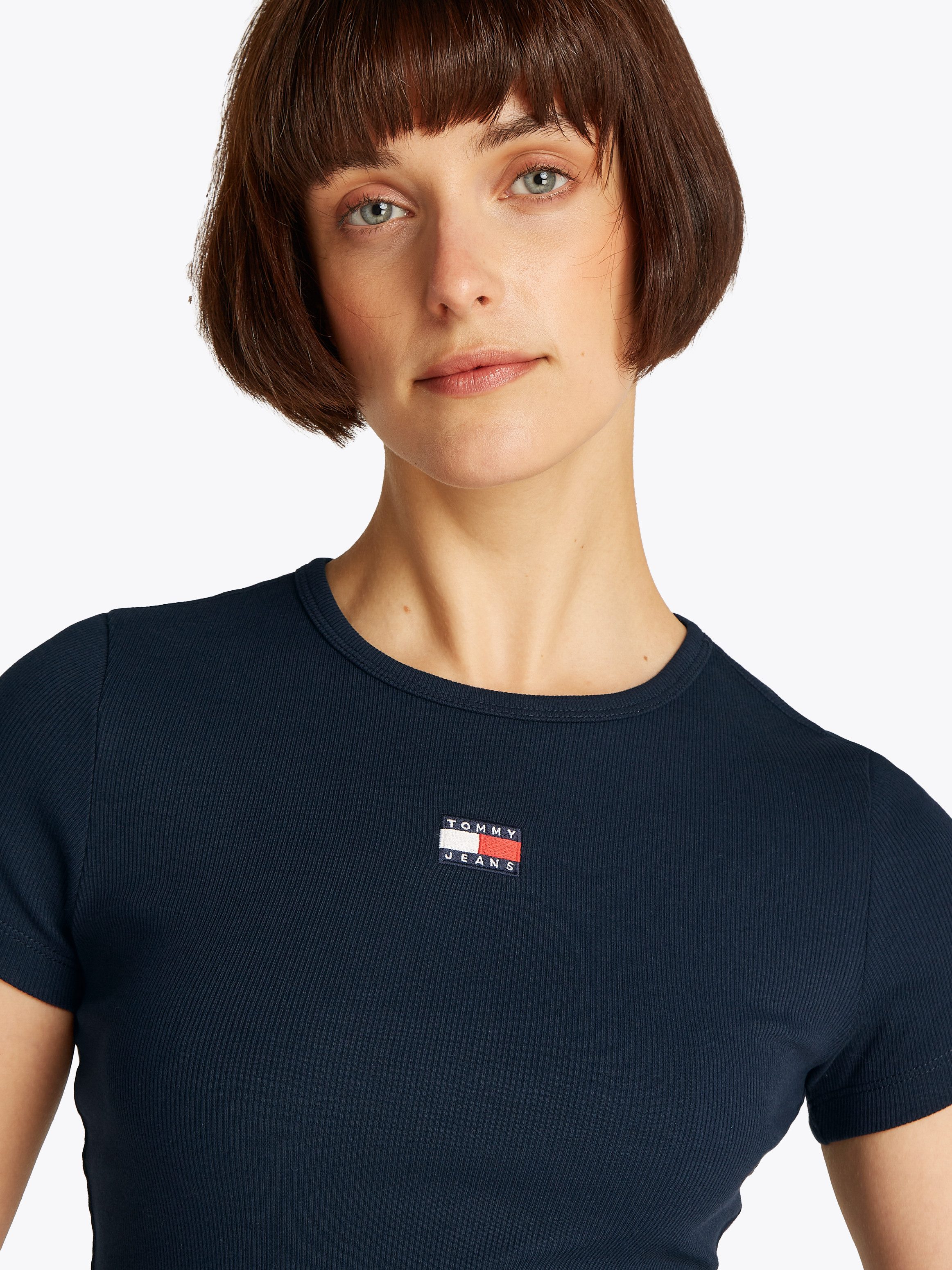 TOMMY JEANS T-shirt TJW SLIM BADGE RIB TEE