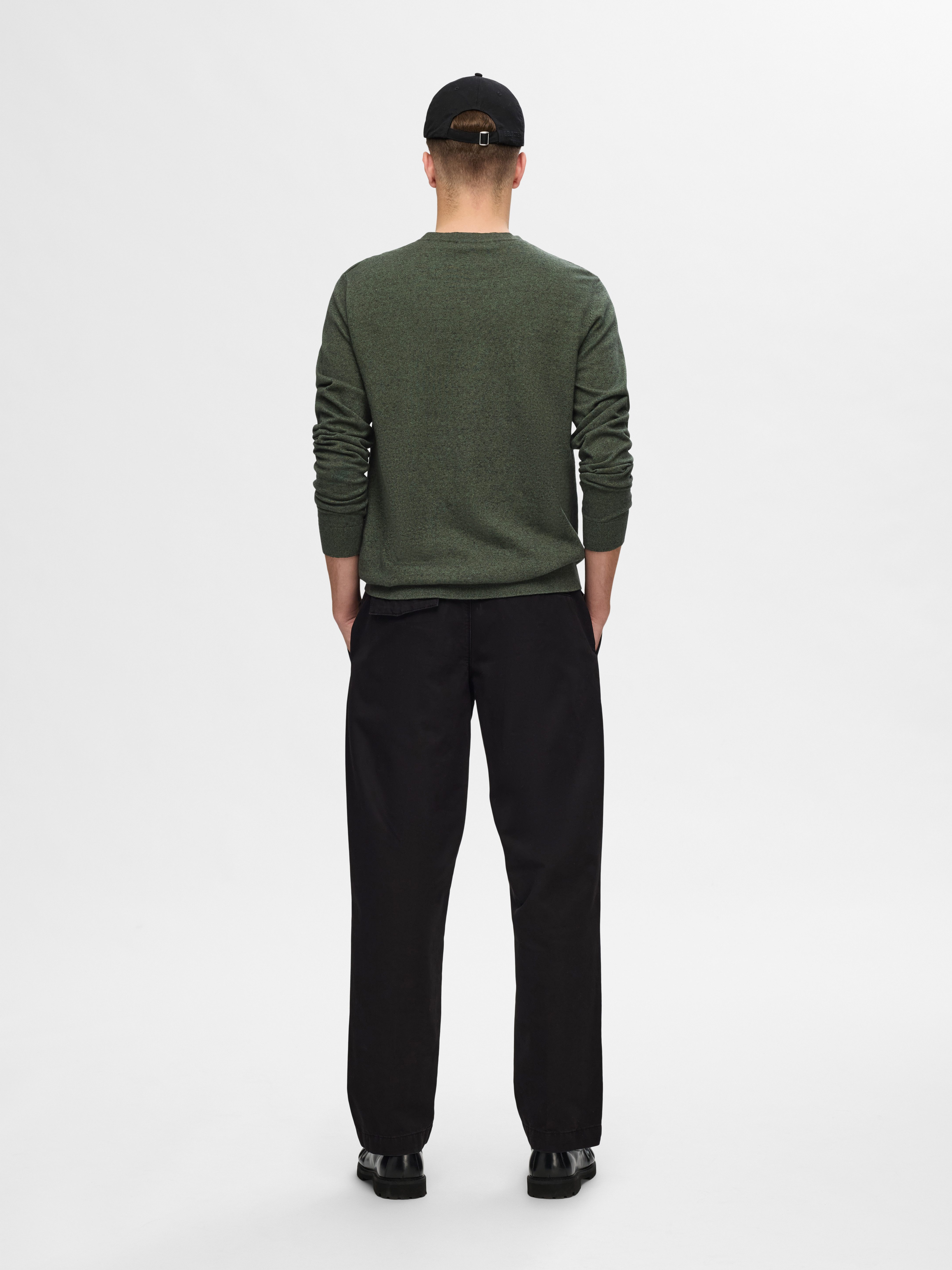 SELECTED HOMME Gebreide trui SLHBERG CREW NECK NOOS