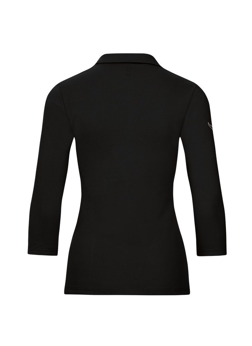 Trigema Poloshirt TRIGEMA poloshirt met kristallen (1-delig)