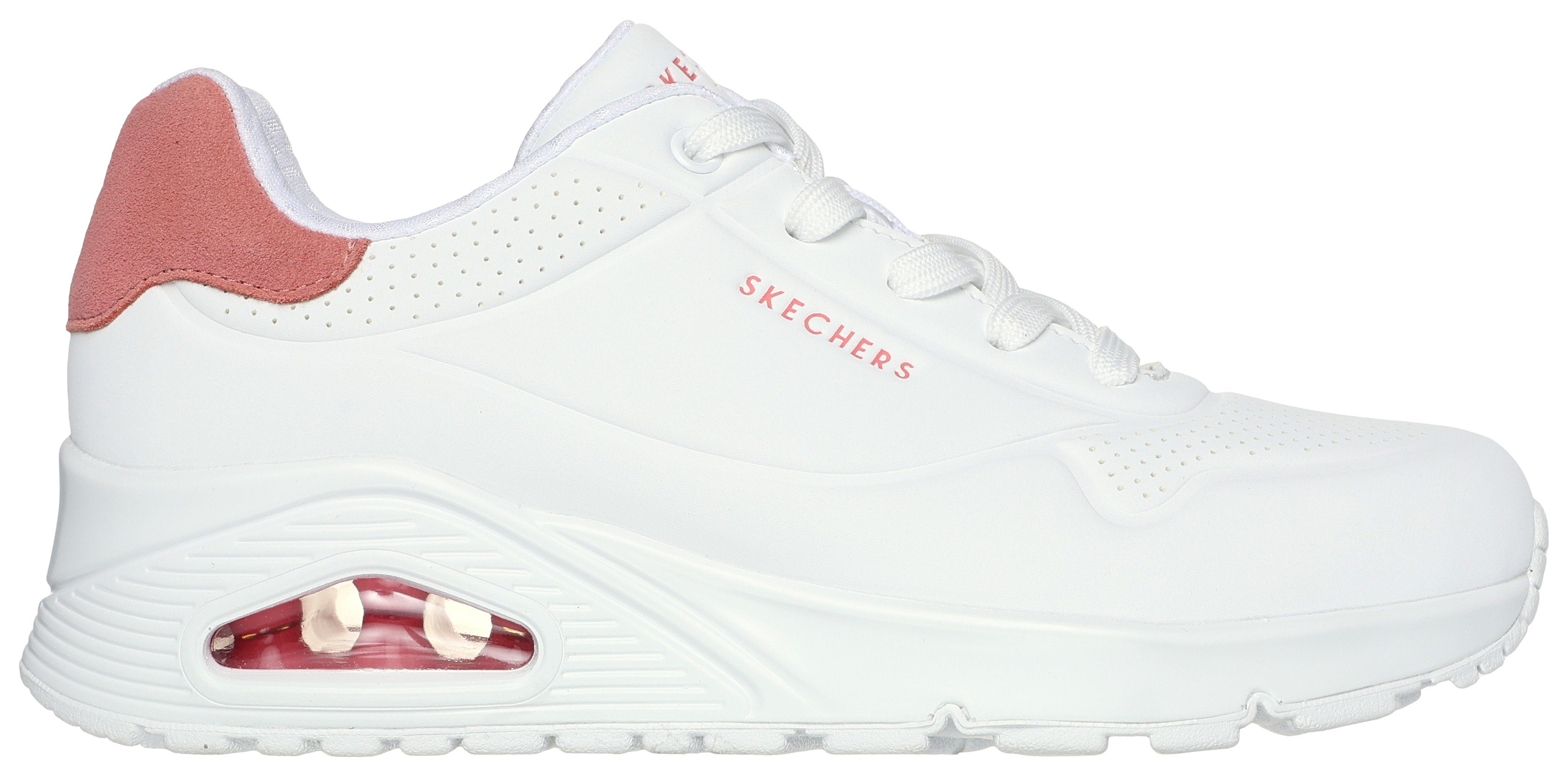 Skechers Sneakers UNO - POP BACK Vrijetijdsschoen, lage schoen, veterschoen met comfortabele Skech-Air functie