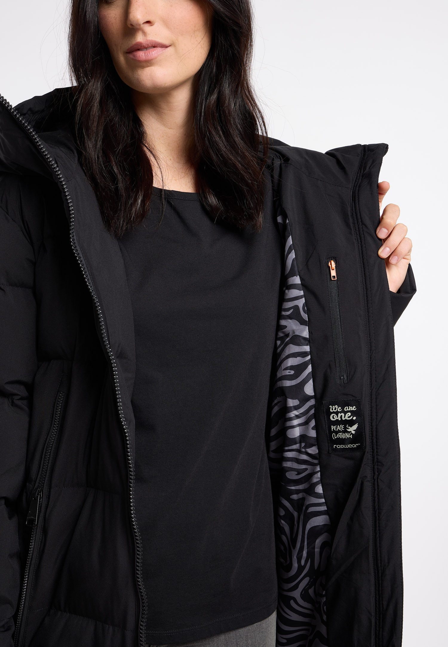 Ragwear Gewatteerde jas PATRISE warme winterjas met grote ritszakken