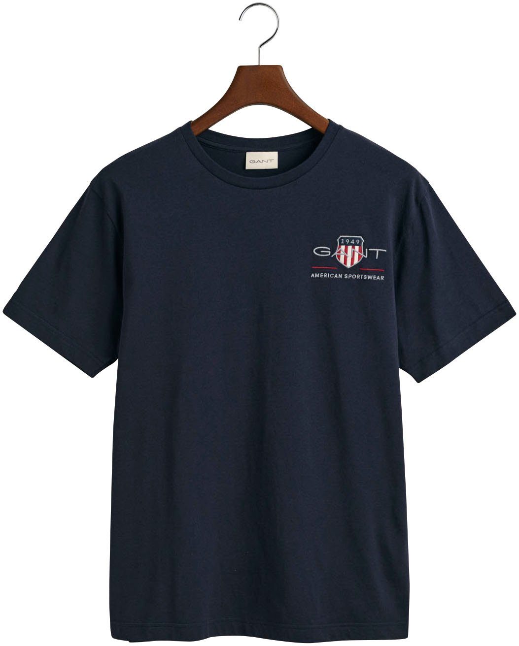 Gant T-shirt REG ARCHIVE SHIELD EMB SS T-SHIRT geïnspireerd door het archief uit de jaren '80