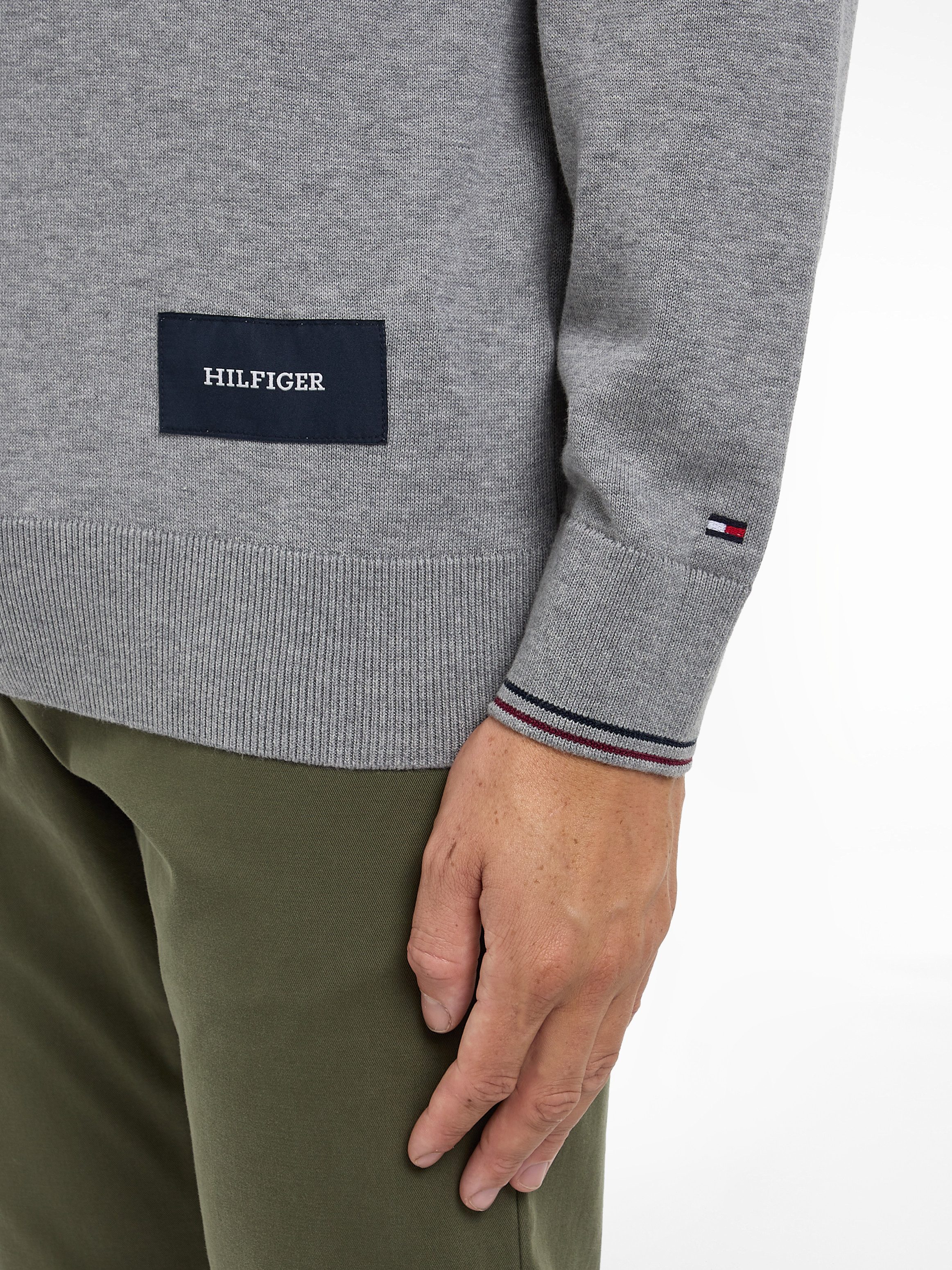 Tommy Hilfiger Trui met ronde hals RWB COTTON CREW NECK kleuraccenten in tommy kleuren